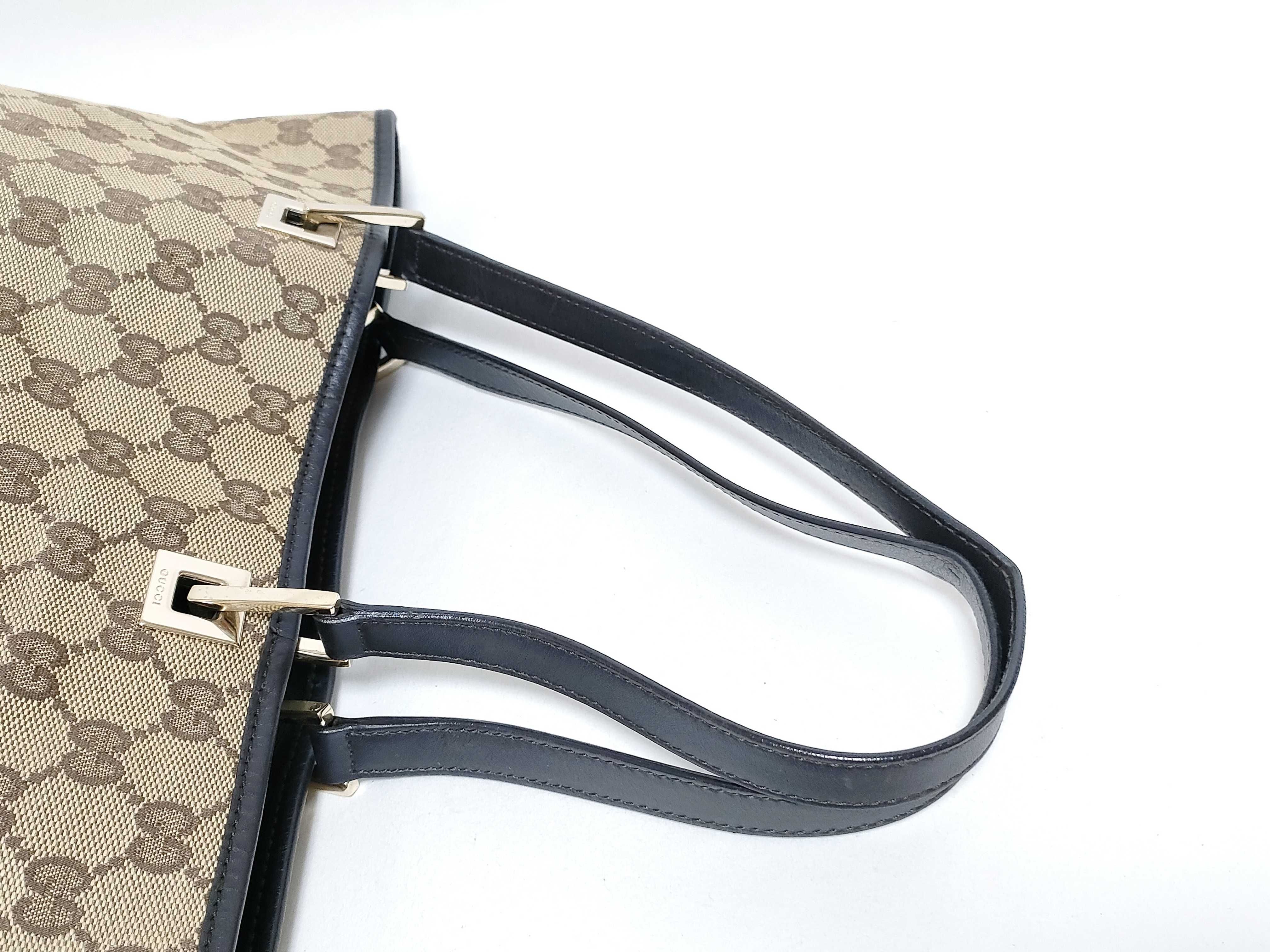 GG Canvas Bag, Gucci GG Canvas Tote Bag, Brown Tote Bag — view 3