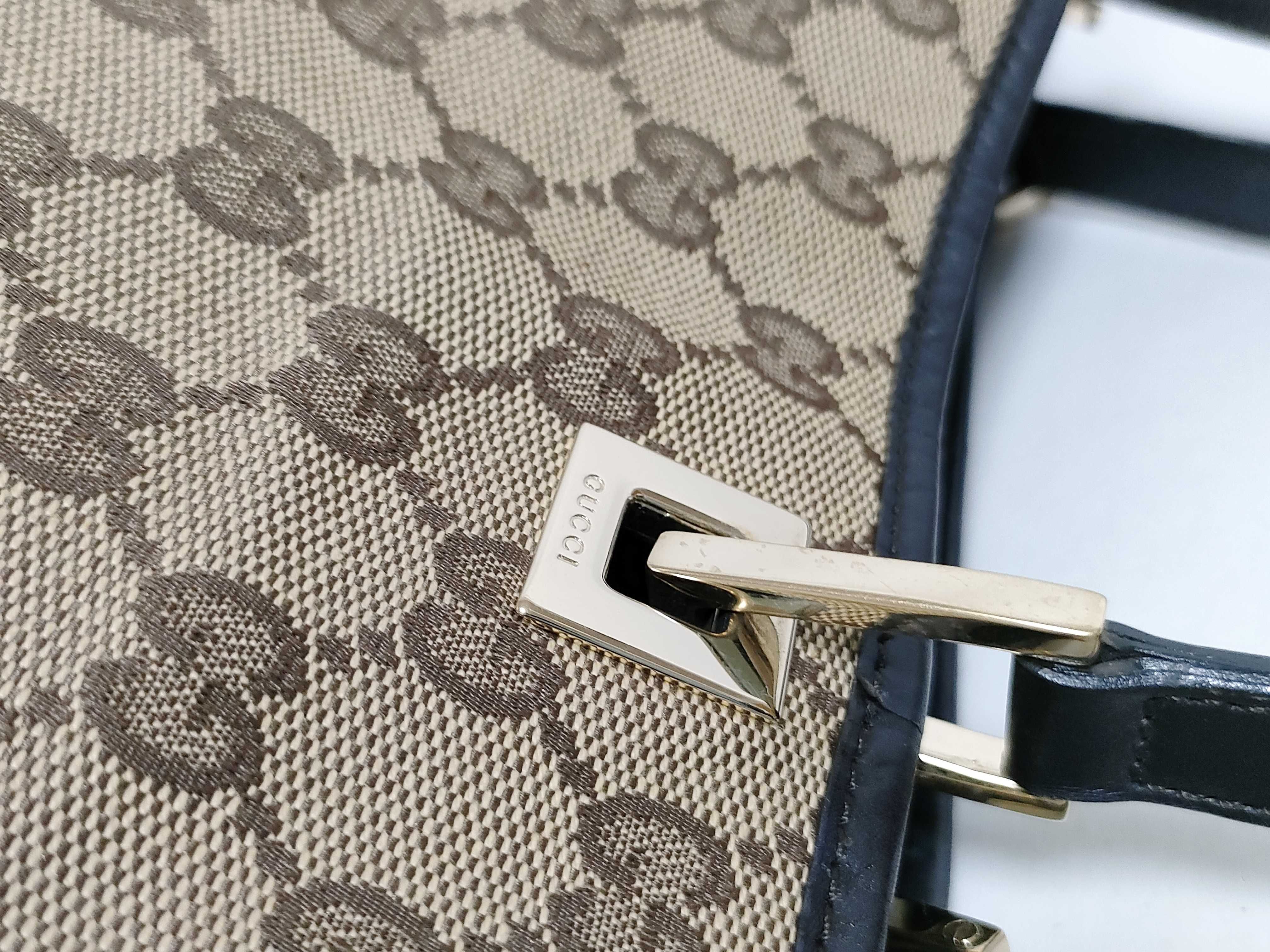 GG Canvas Bag, Gucci GG Canvas Tote Bag, Brown Tote Bag — view 5