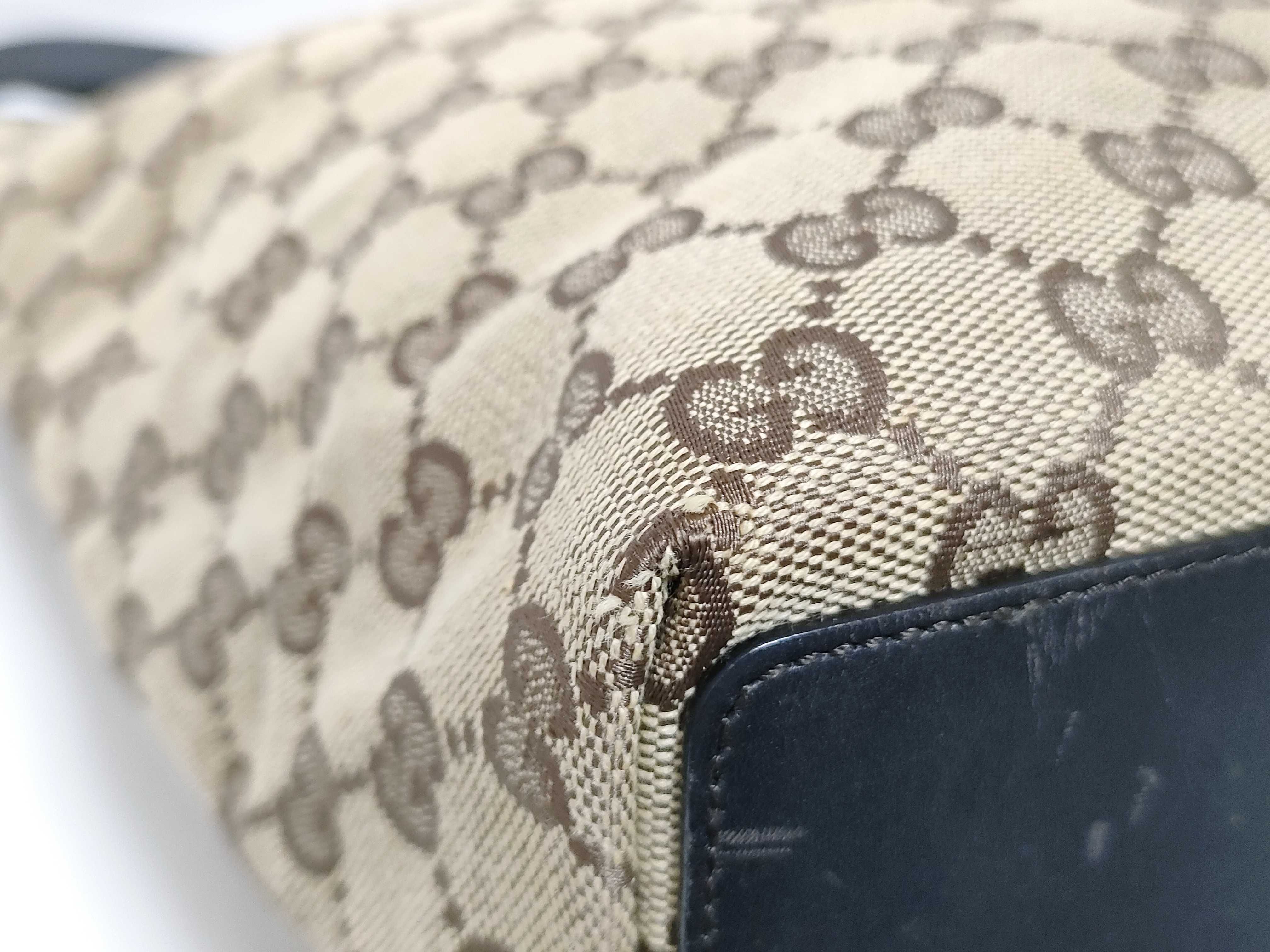 GG Canvas Bag, Gucci GG Canvas Tote Bag, Brown Tote Bag — view 6