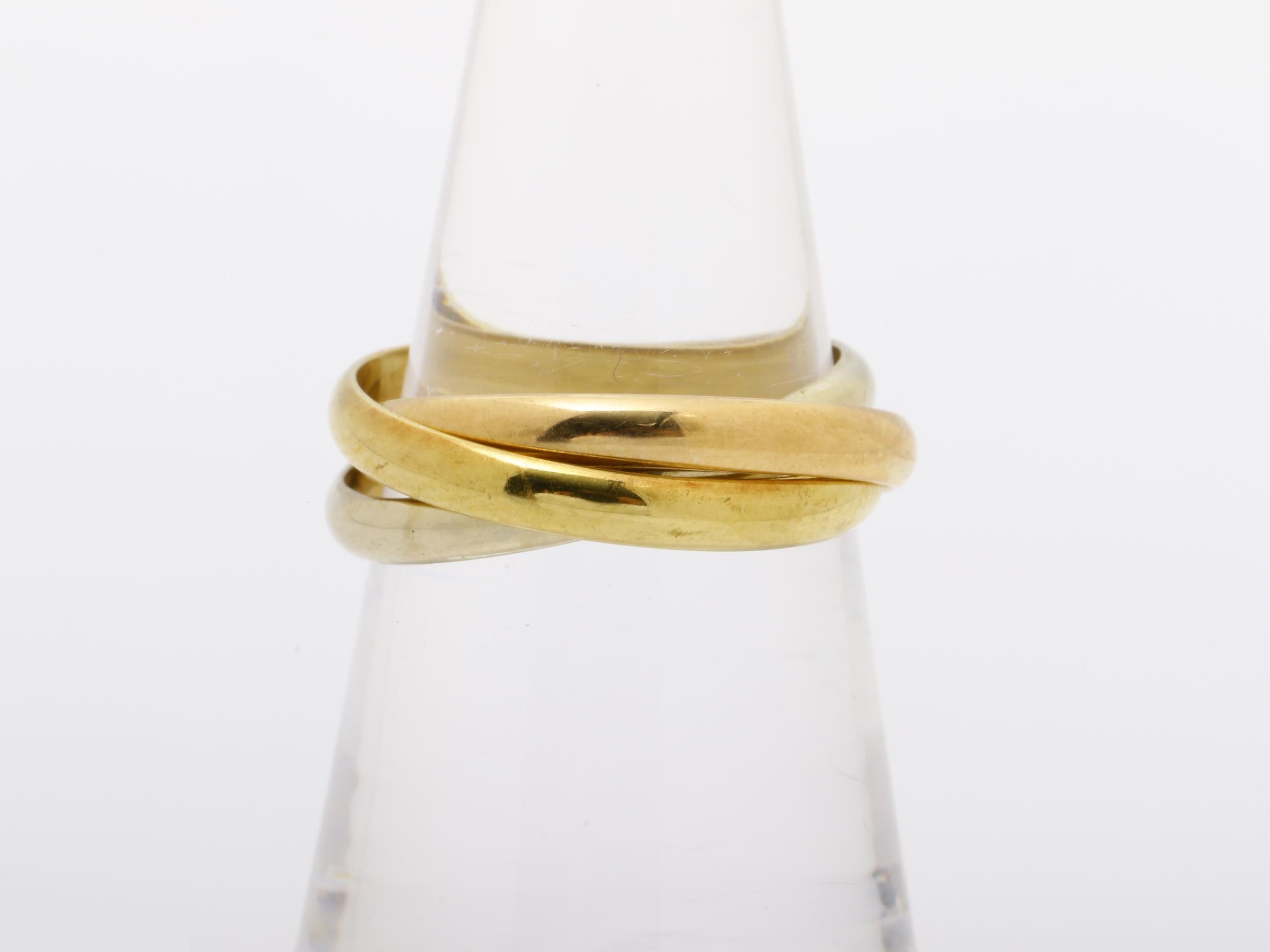 Trinity (precious metal) ring, 750, 4.9g, #51