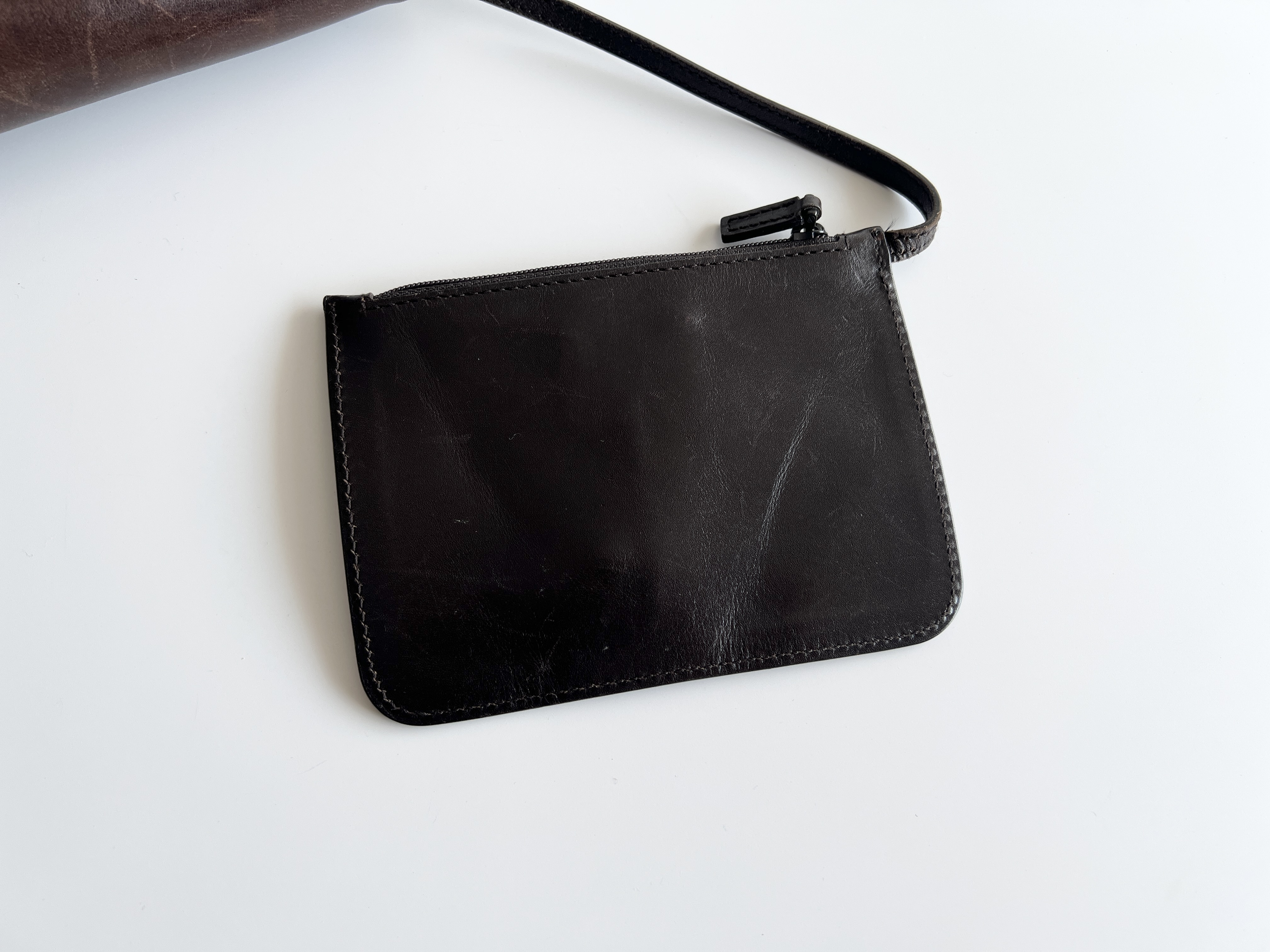 GG Canvas Leather Denim Pouch Tote Bag Handbag — view 13