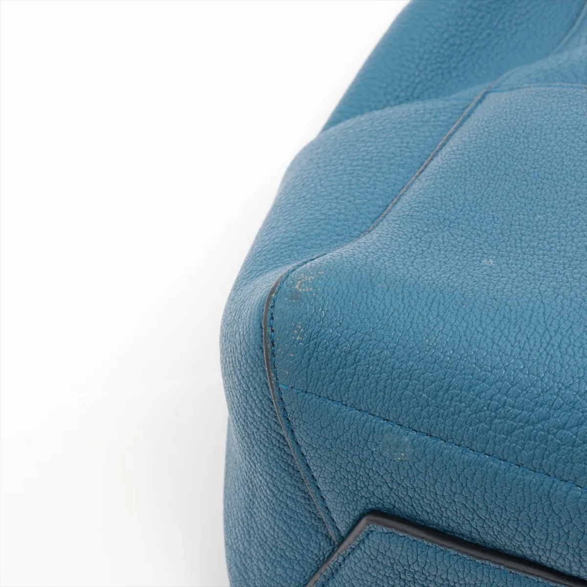 Sangle Bucket Small Leather Shoulder Bag Navy — view 14