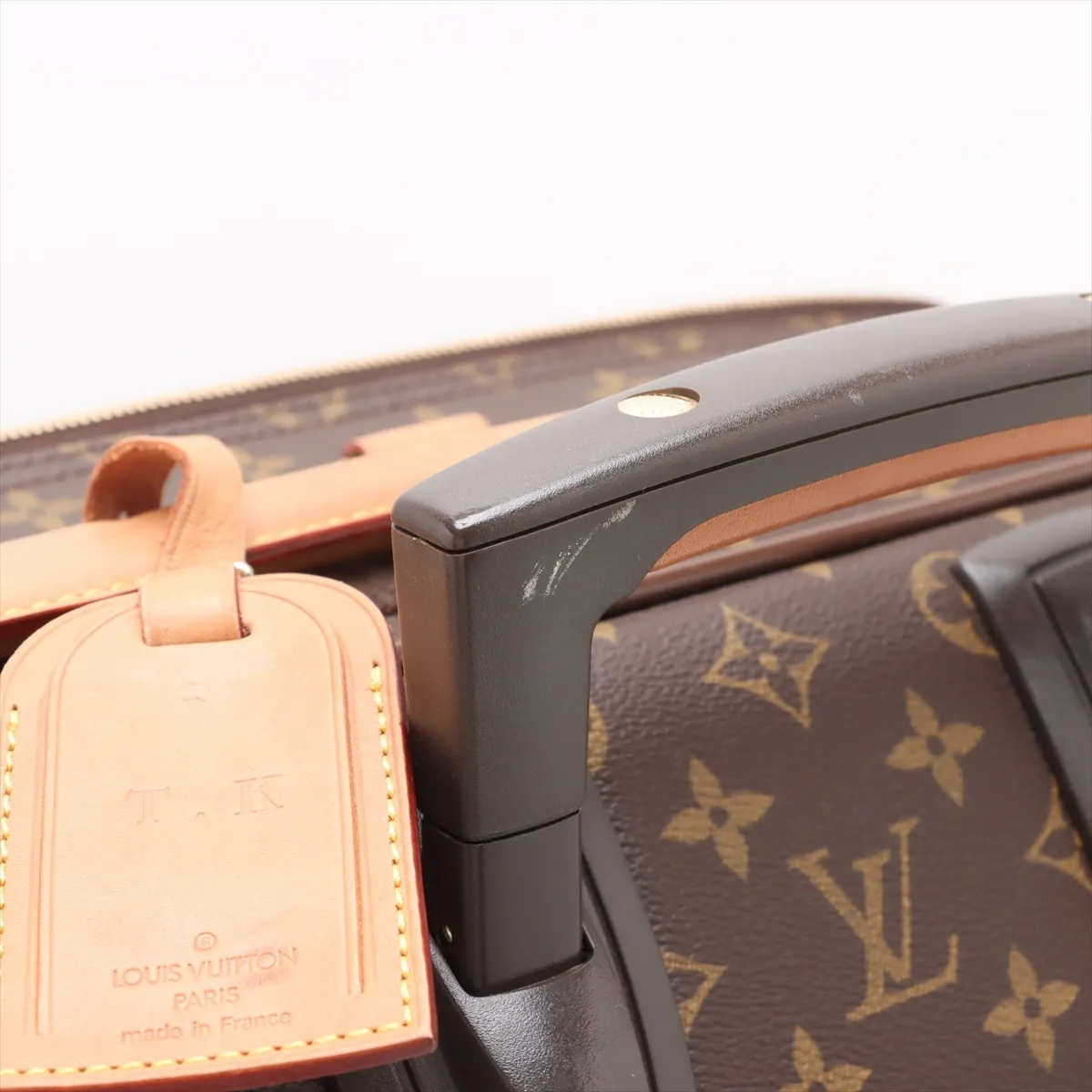 [Individually wrapped] Louis Vuitton Monogram Peguse 60 M23250 SP0042 Brown Initial Garment Cover with Hanger — view 13