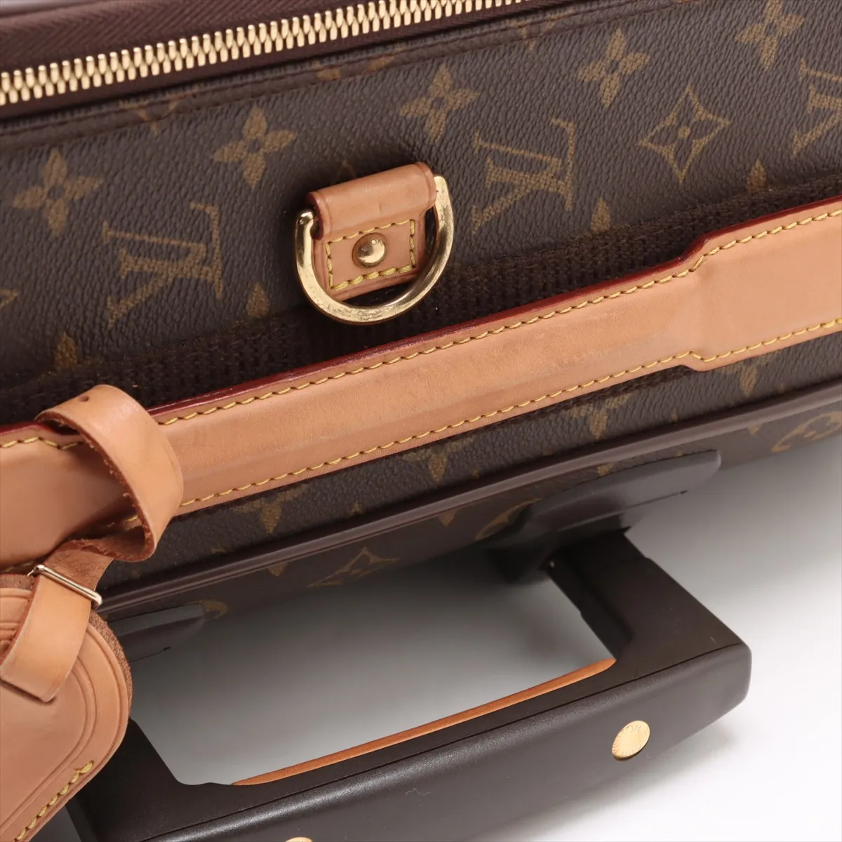 [Individually wrapped] Louis Vuitton Monogram Peguse 60 M23250 SP0042 Brown Initial Garment Cover with Hanger — view 14