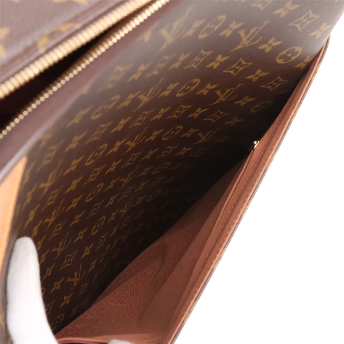 [Individually wrapped] Louis Vuitton Monogram Peguse 60 M23250 SP0042 Brown Initial Garment Cover with Hanger — view 7