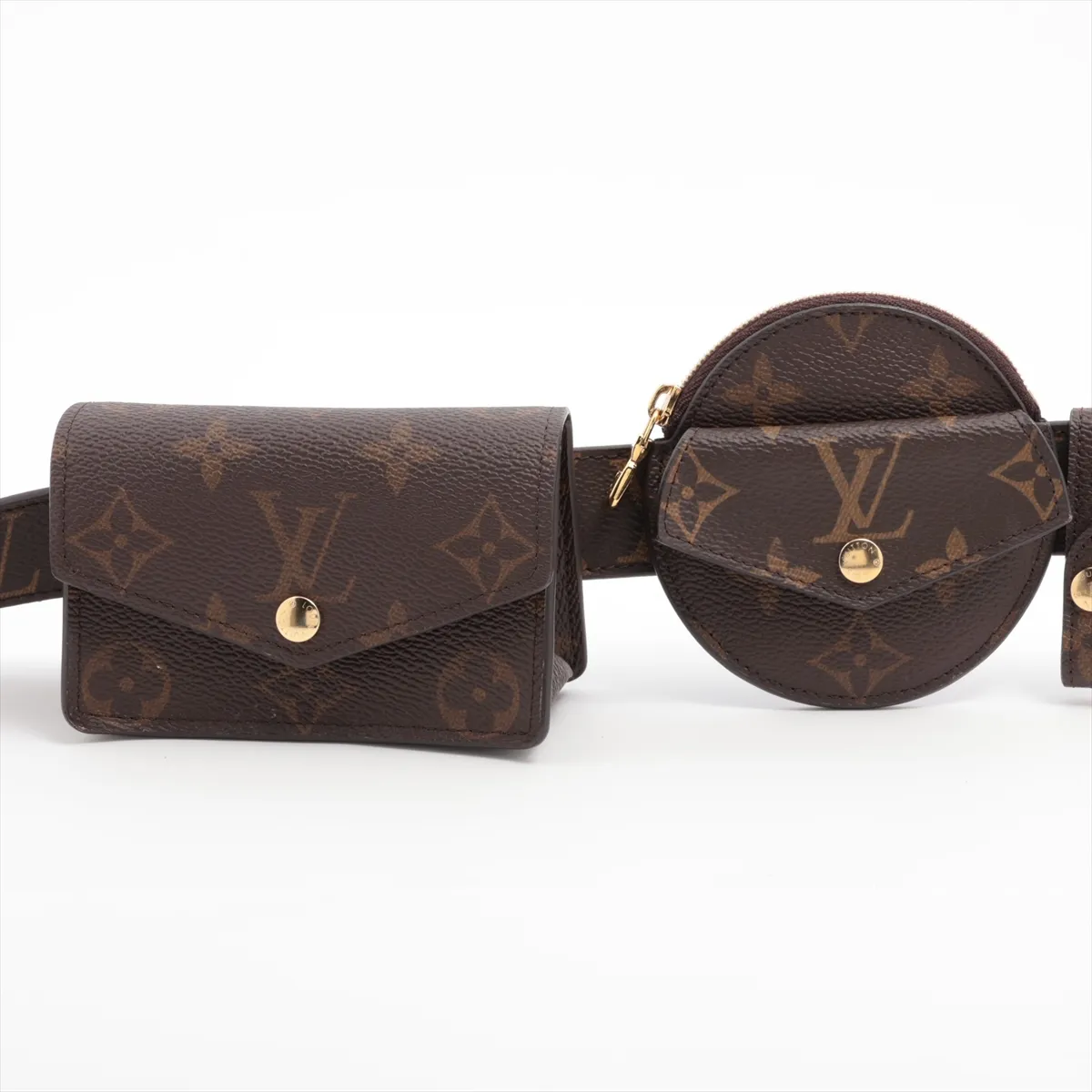 M0236Y Ceinture Daily Multi-Pocket CT1210 Waist Pouch 80 PVC x Leather Brown. Shows signs of wear, including — view 7