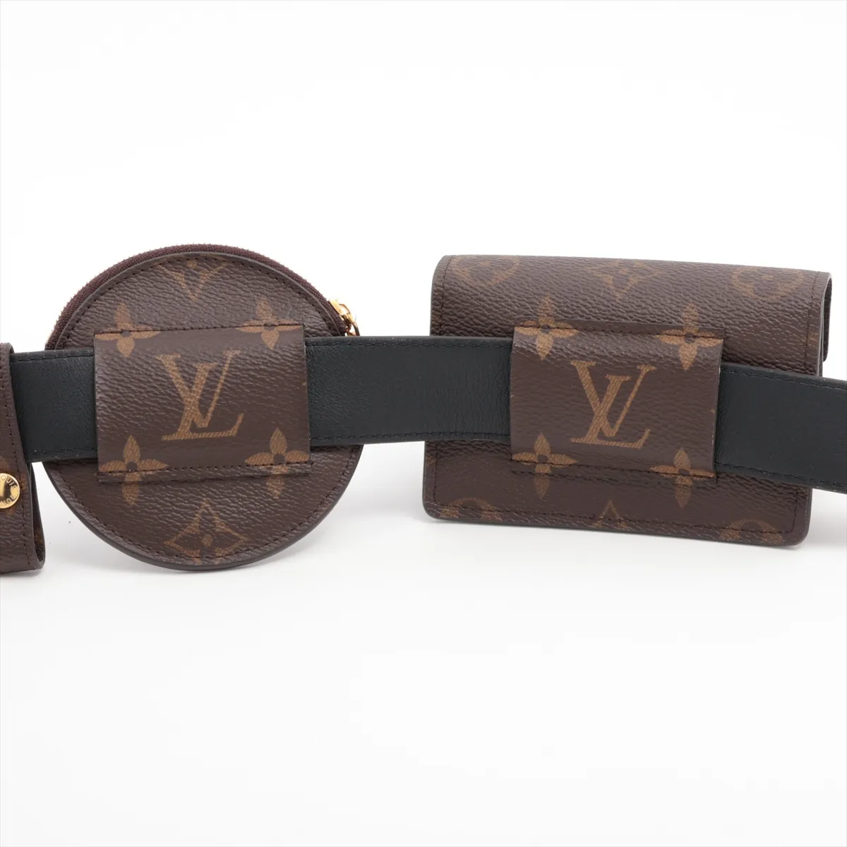M0236Y Ceinture Daily Multi-Pocket CT1210 Waist Pouch 80 PVC x Leather Brown. Shows signs of wear, including — view 8