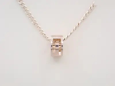 Necklace, 925 sterling silver, 17.7g, chain approximately 44cm