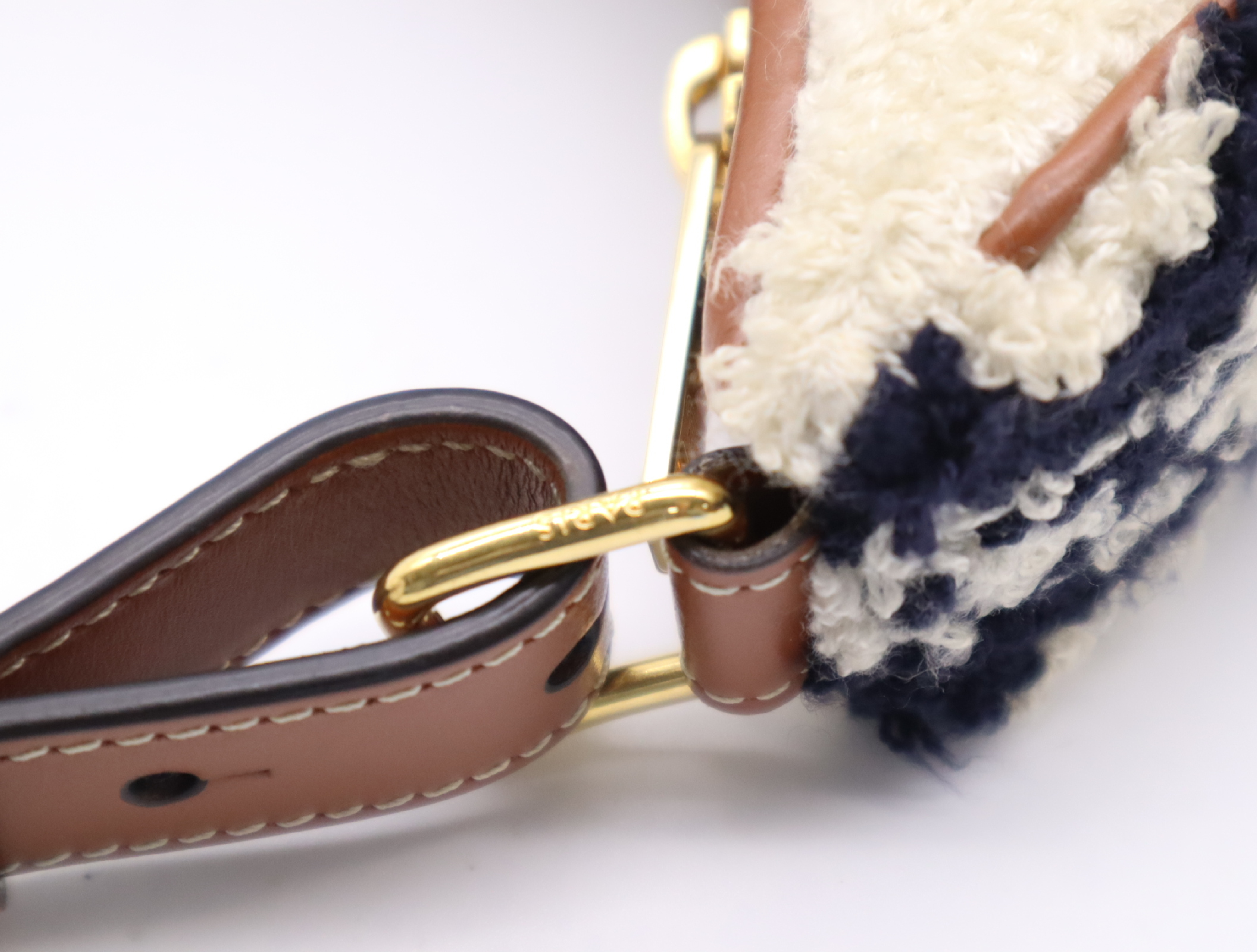 Polyamide Leather Triomphe Handbag Medium Ava Ivory Brown Handbag — view 9