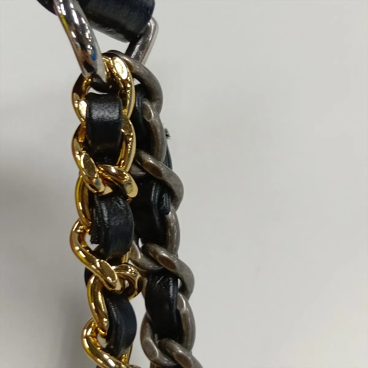 Gabrielle de Chanel Vintage Calfskin Chain Shoulder Bag, Navy x Black, Gold x Silver Hardware, Serial Number 24 — view 15