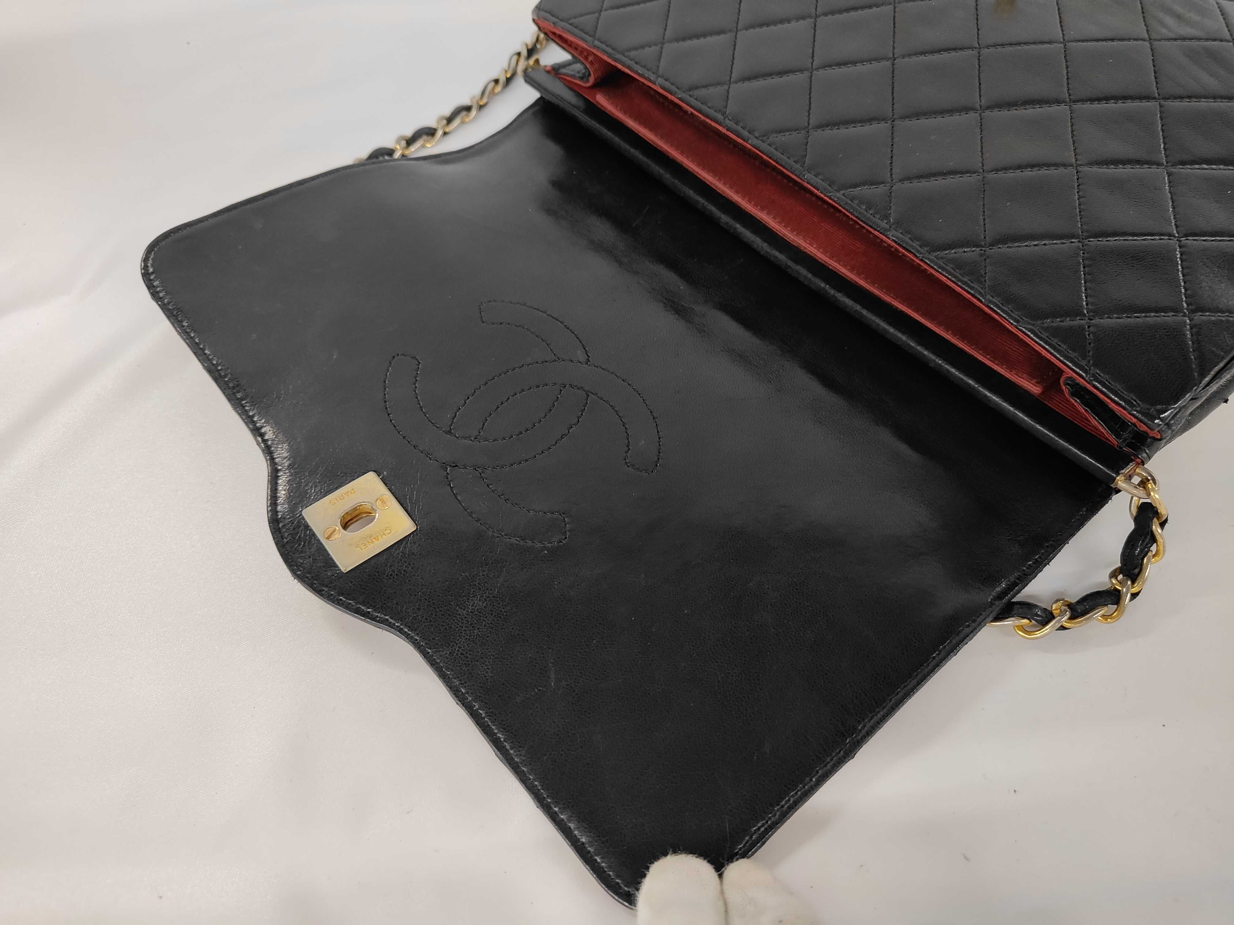 Matelassé Chain Shoulder Bag, Lambskin, Turnlock, Black, Shoulder Bag — view 7