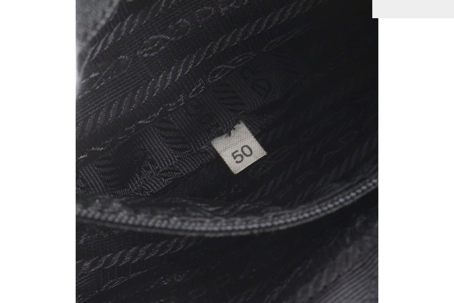 Tessuto Nylon Triangle Logo Leather Shoulder Bag — view 9