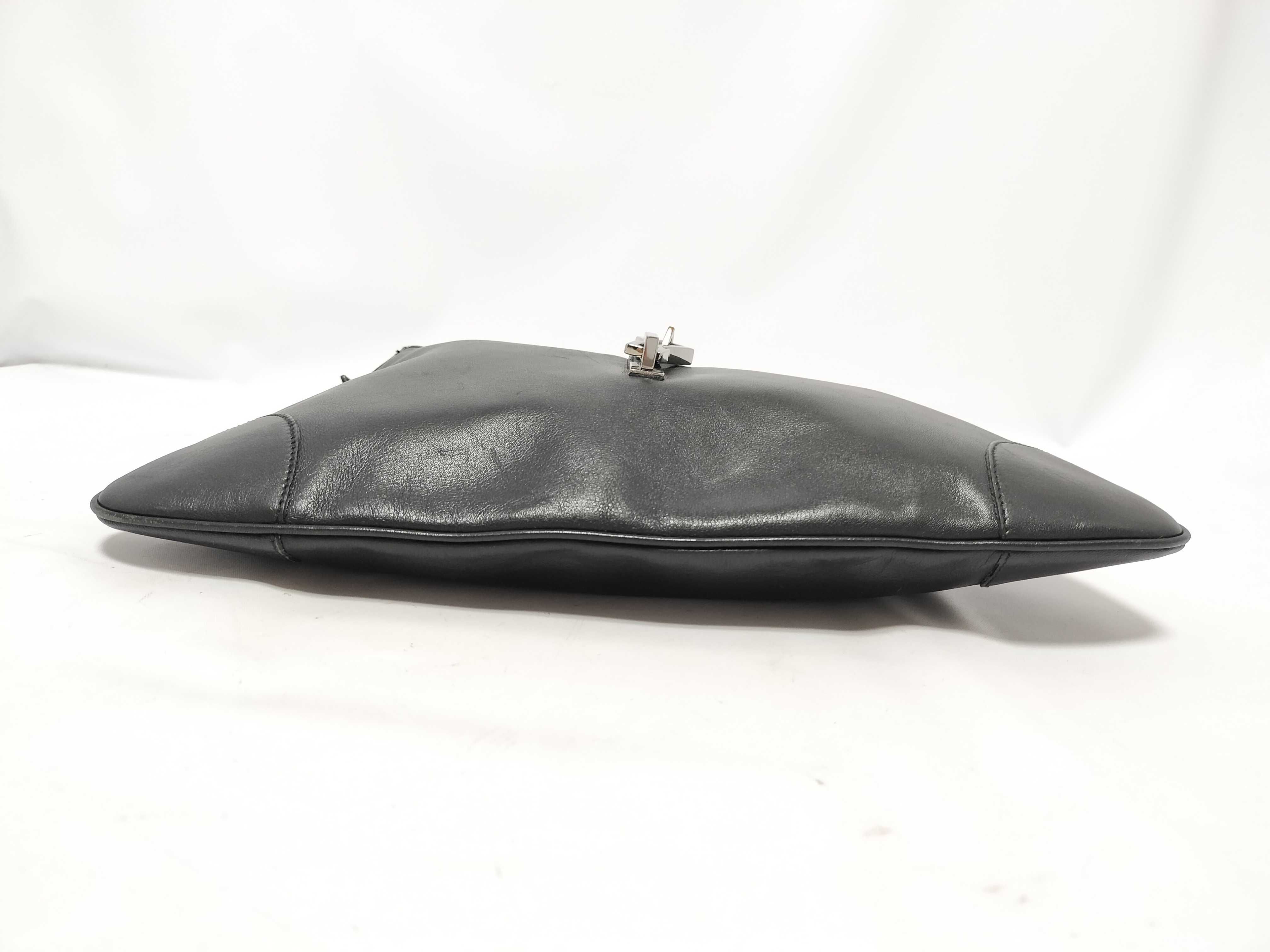 Jackie Leather Shoulder Bag, Black Handbag — view 6