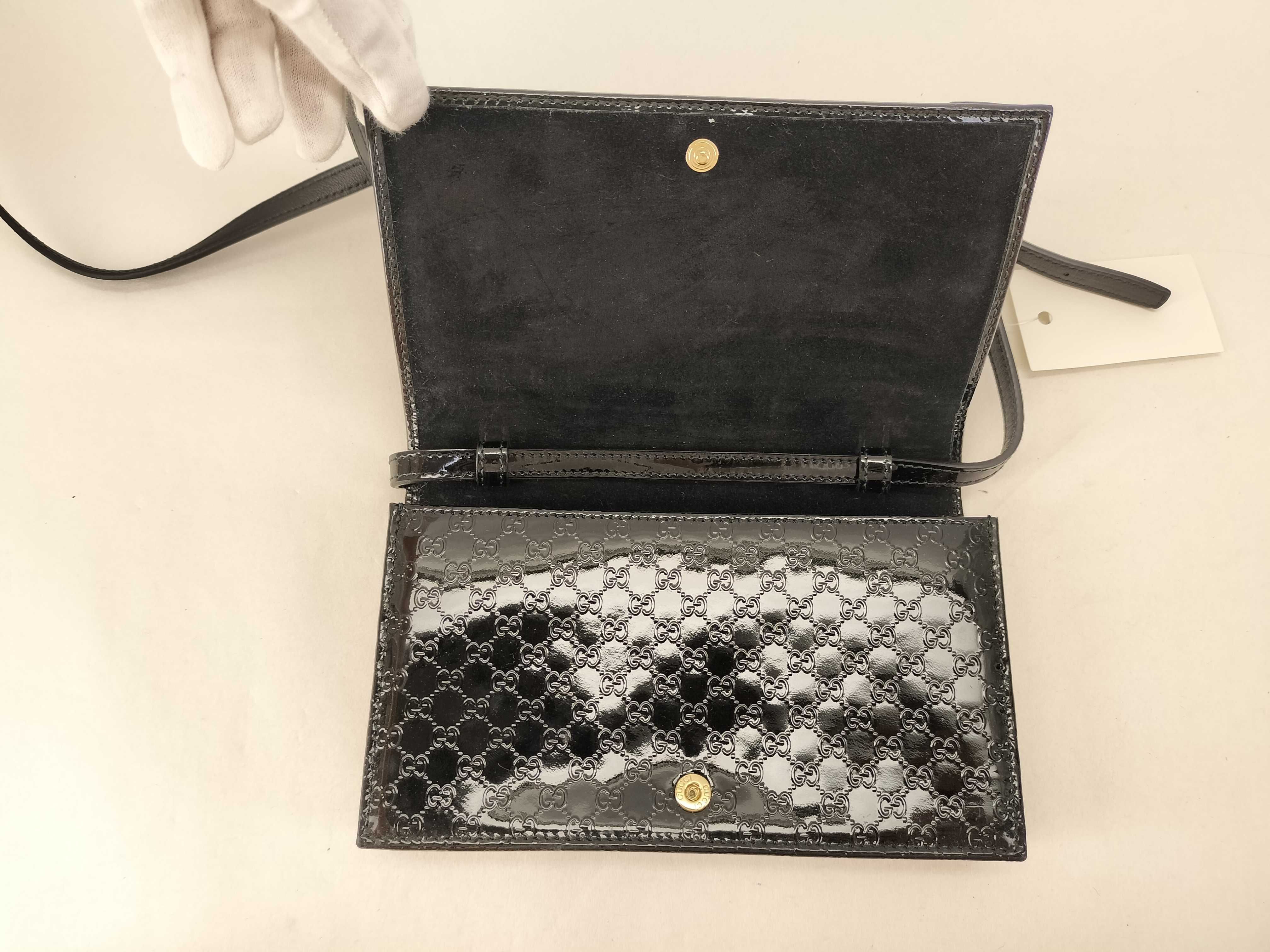 Micro GG Patent Shoulder Wallet 354086 Shoulder Bag — view 8