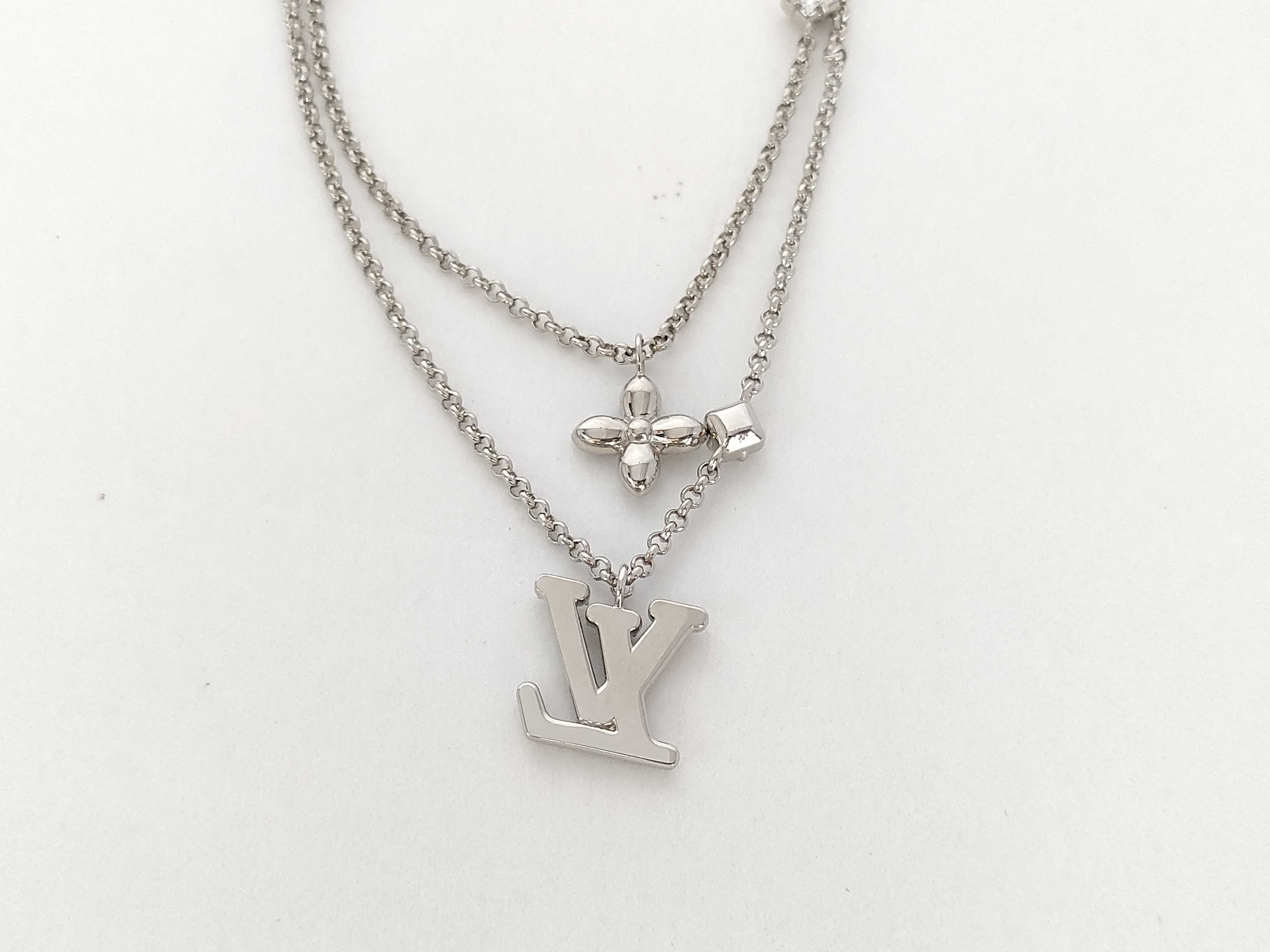 Lady LV Necklace, Metal Silver, MO2515 TE3234 Necklace — view 2