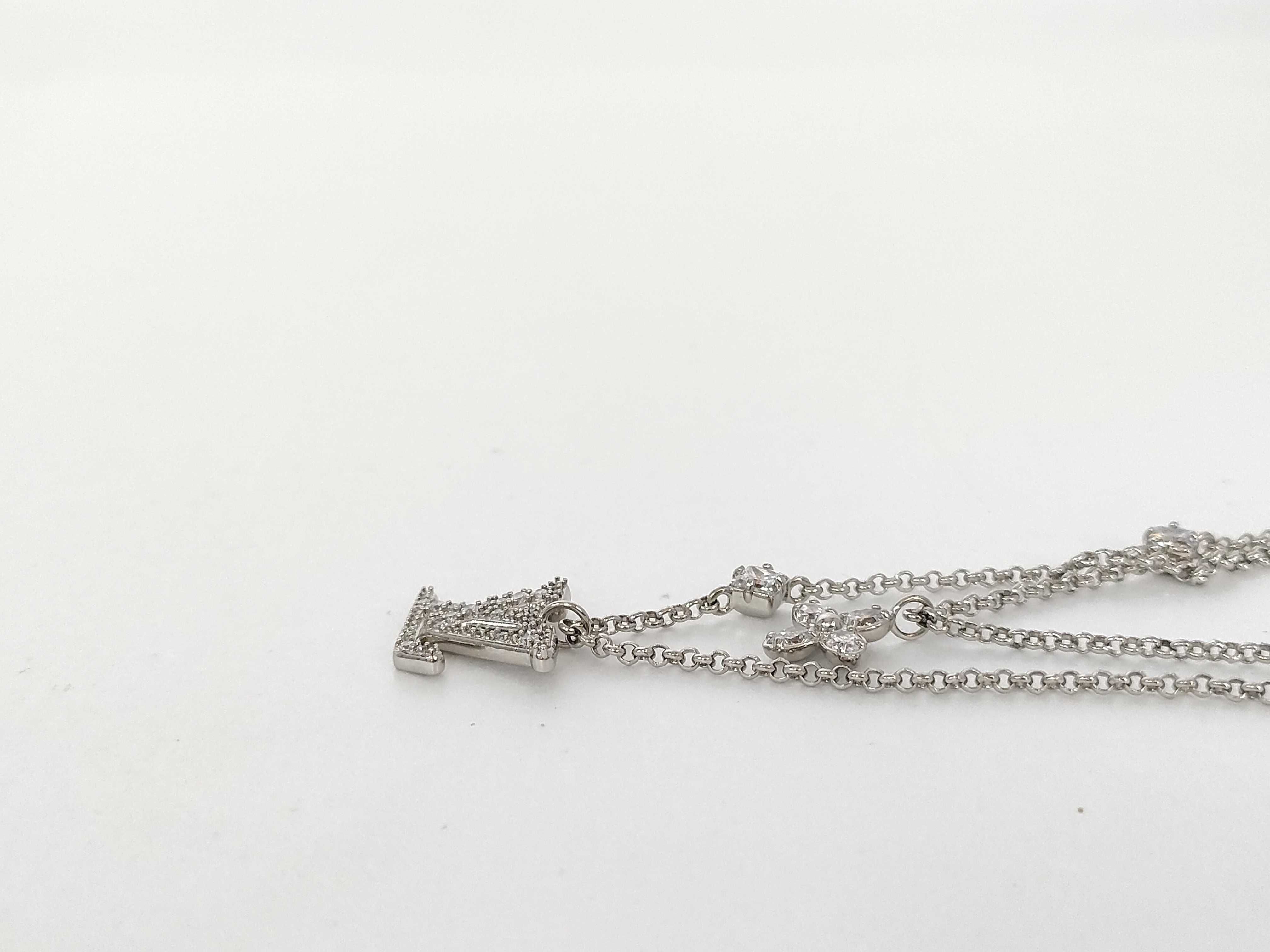 Lady LV Necklace, Metal Silver, MO2515 TE3234 Necklace — view 3