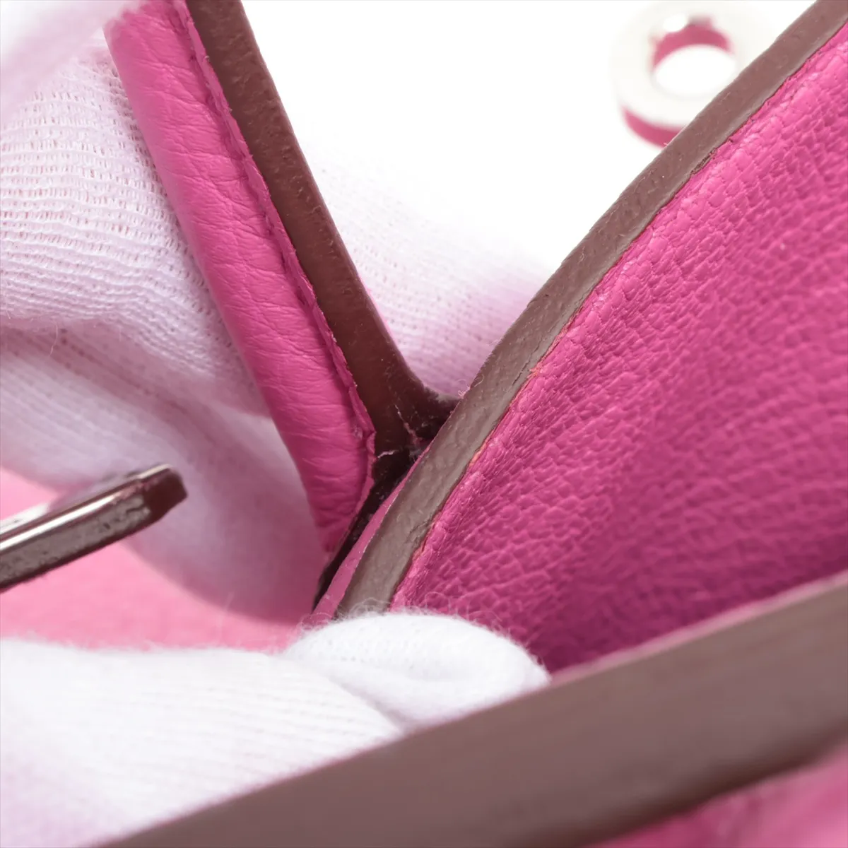 [Individually wrapped] Hermes Birkin 25 LeTourne Taurillon Clemence Magnolia Silver Hardware C:2018 — view 11