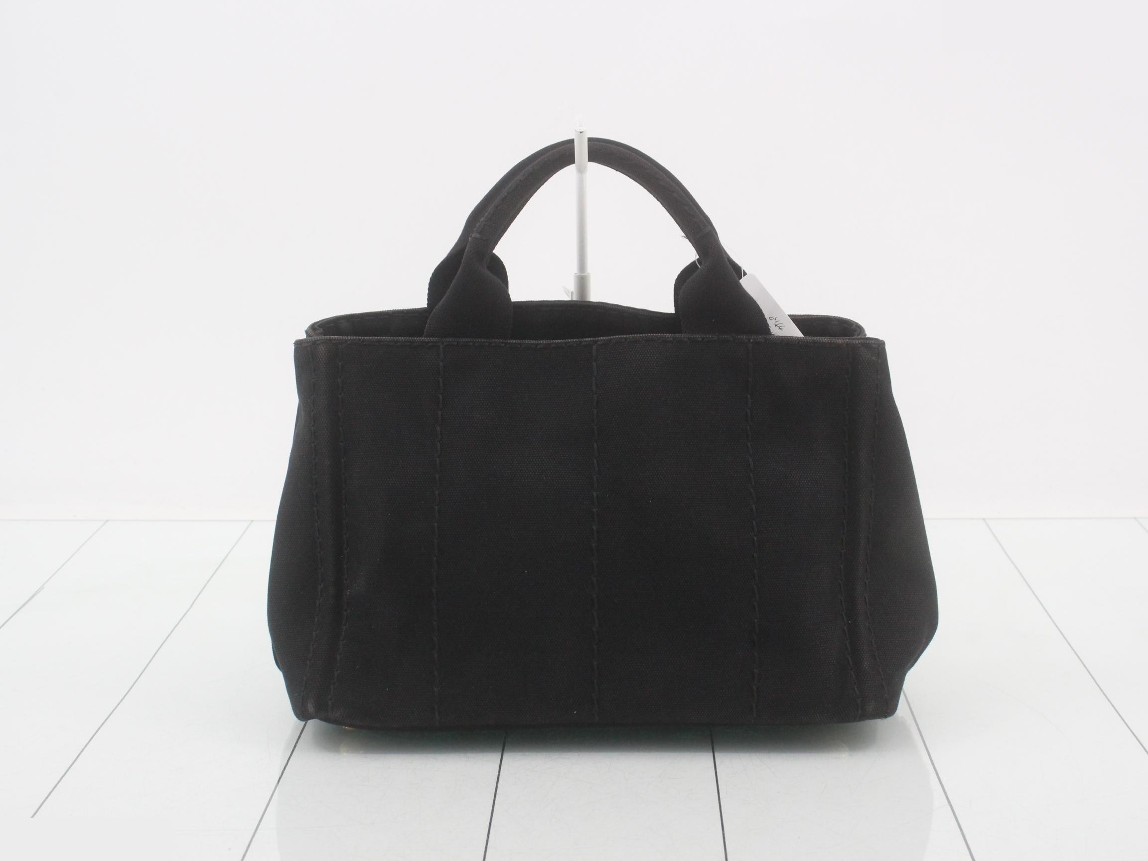 Canapa Tote Bag, Canvas, Black — view 2