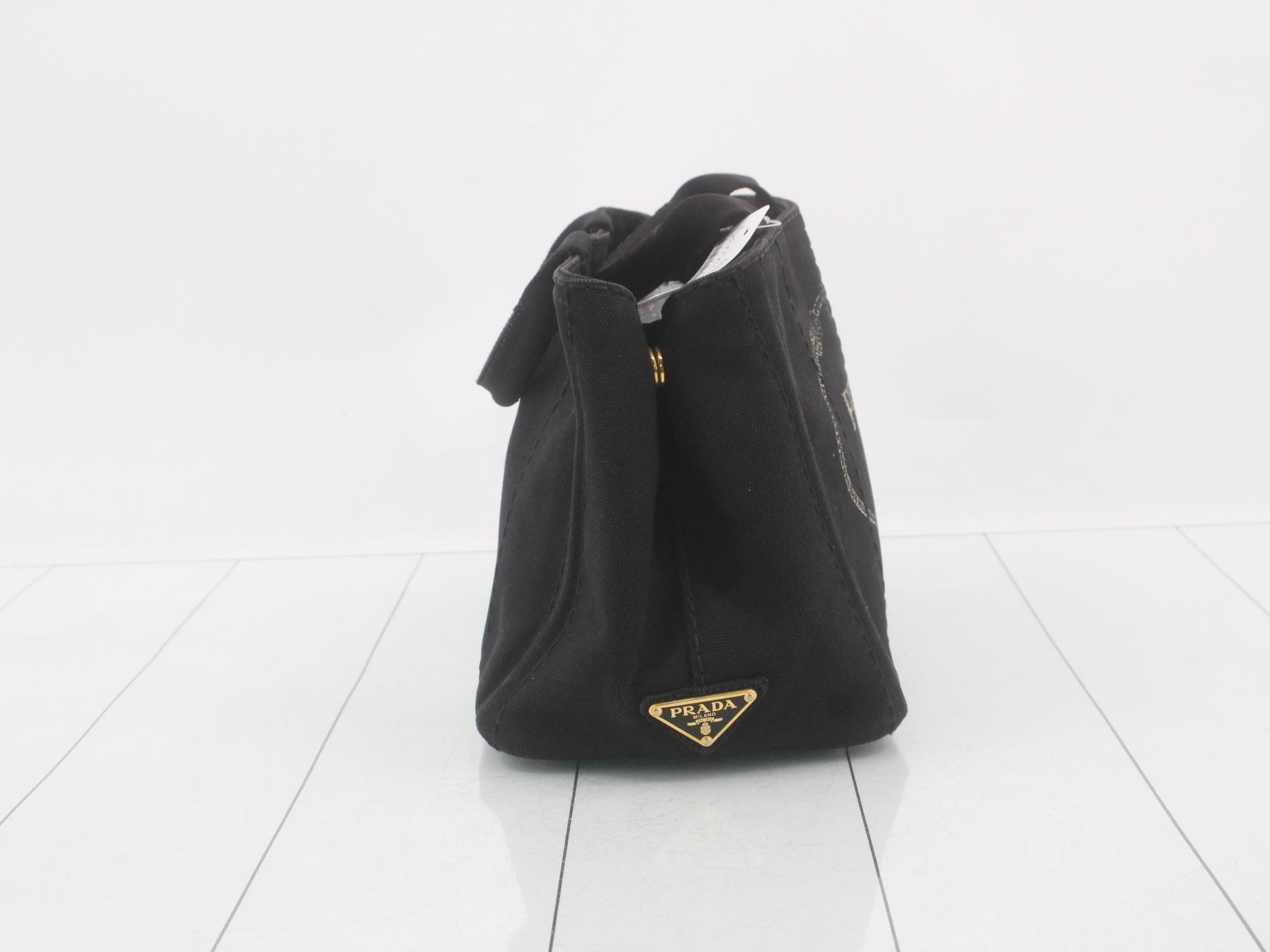 Canapa Tote Bag, Canvas, Black — view 4