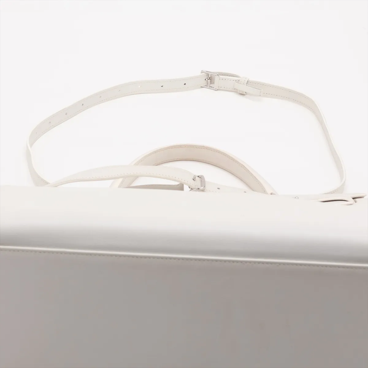 [Individually packaged] Hermes Kelly Flat 35, Veau Swift leather, white, silver hardware K: 2007 — view 6