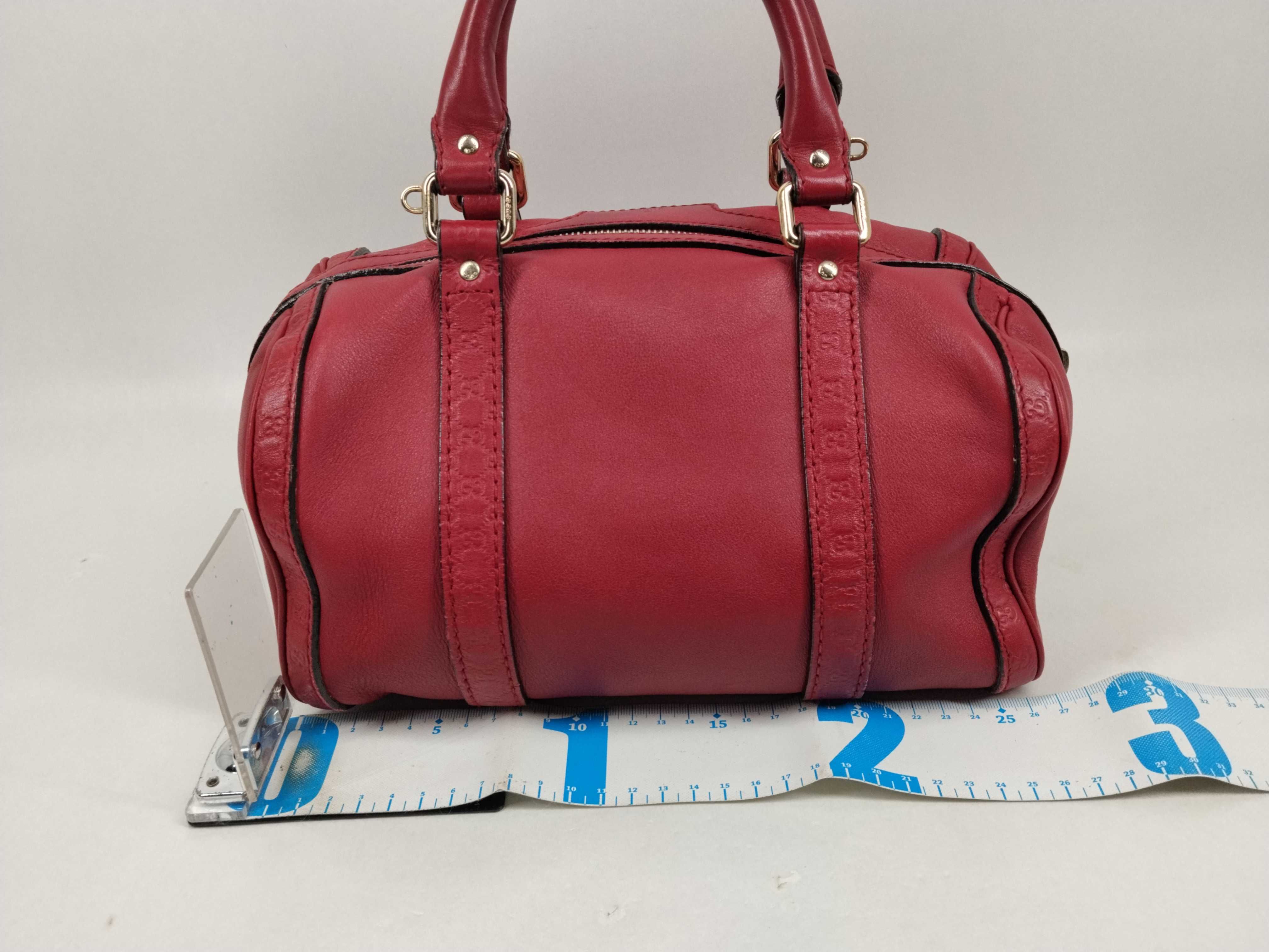Guccissima Micro Guccissima 269876 Red Leather Handbag Shoulder Bag 2-Way with Strap — view 2