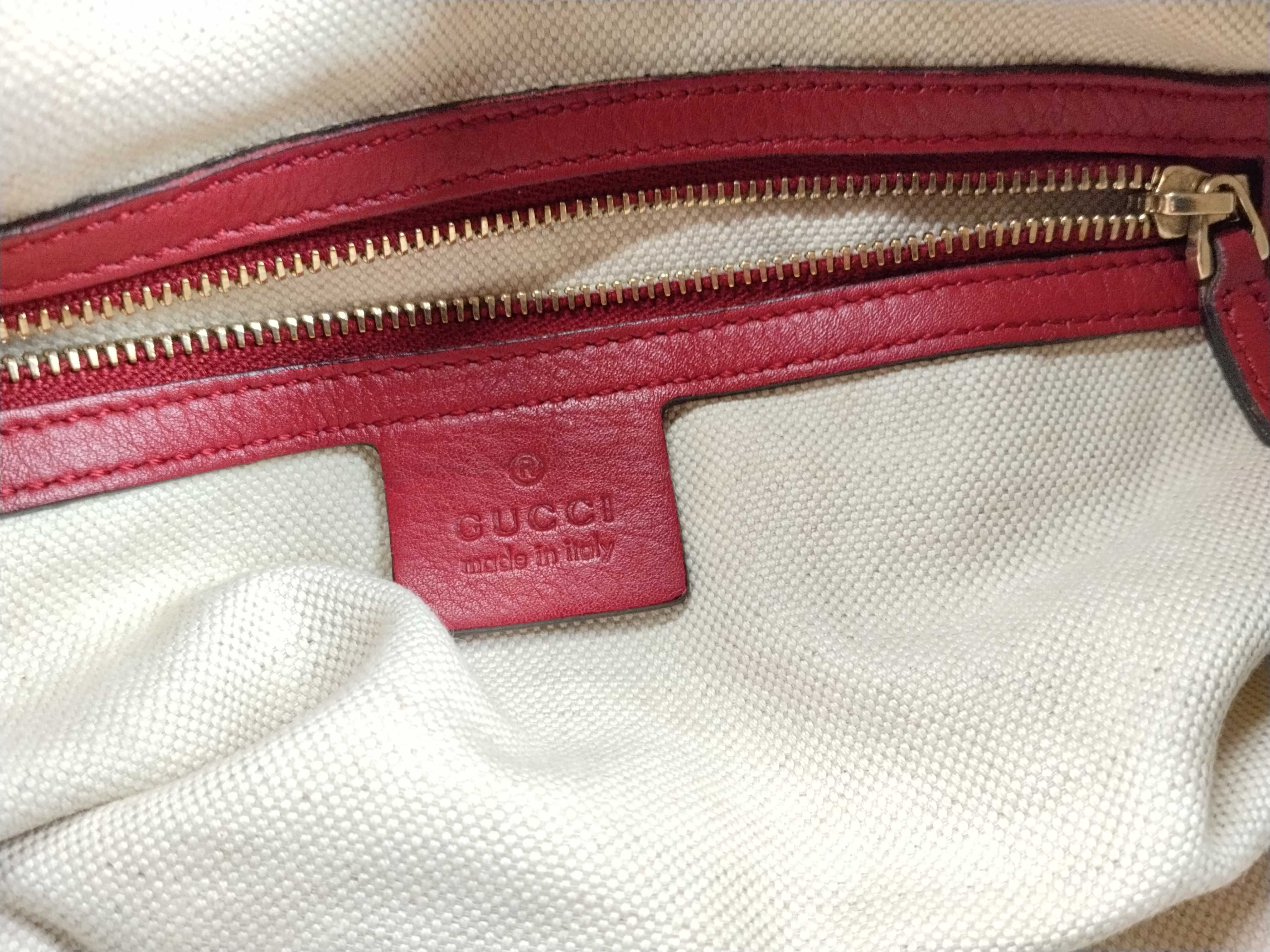 Guccissima Micro Guccissima 269876 Red Leather Handbag Shoulder Bag 2-Way with Strap — view 13
