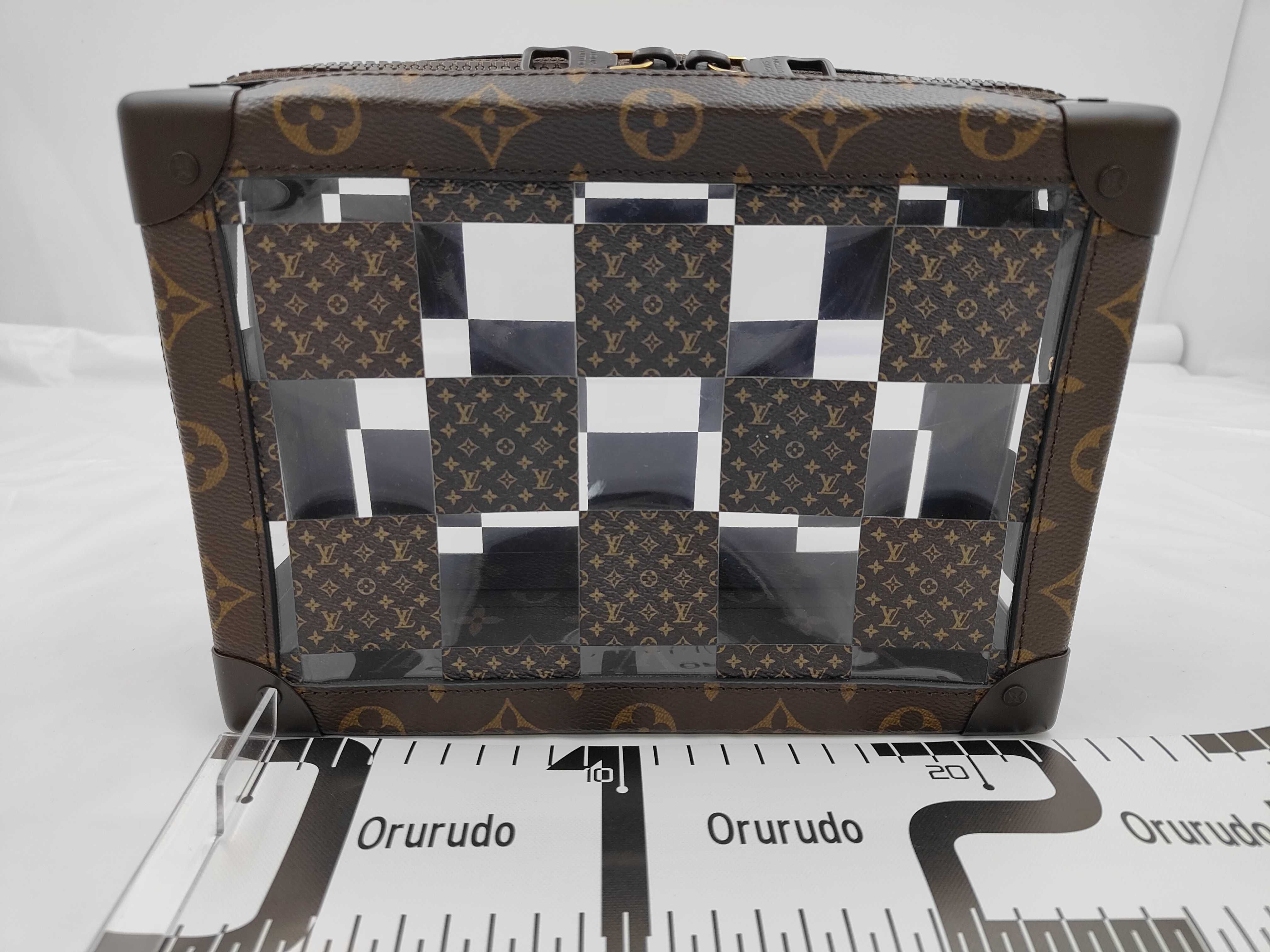 Monogram Chess Slim Soft Trunk M20871 Shoulder Bag with Box — view 2