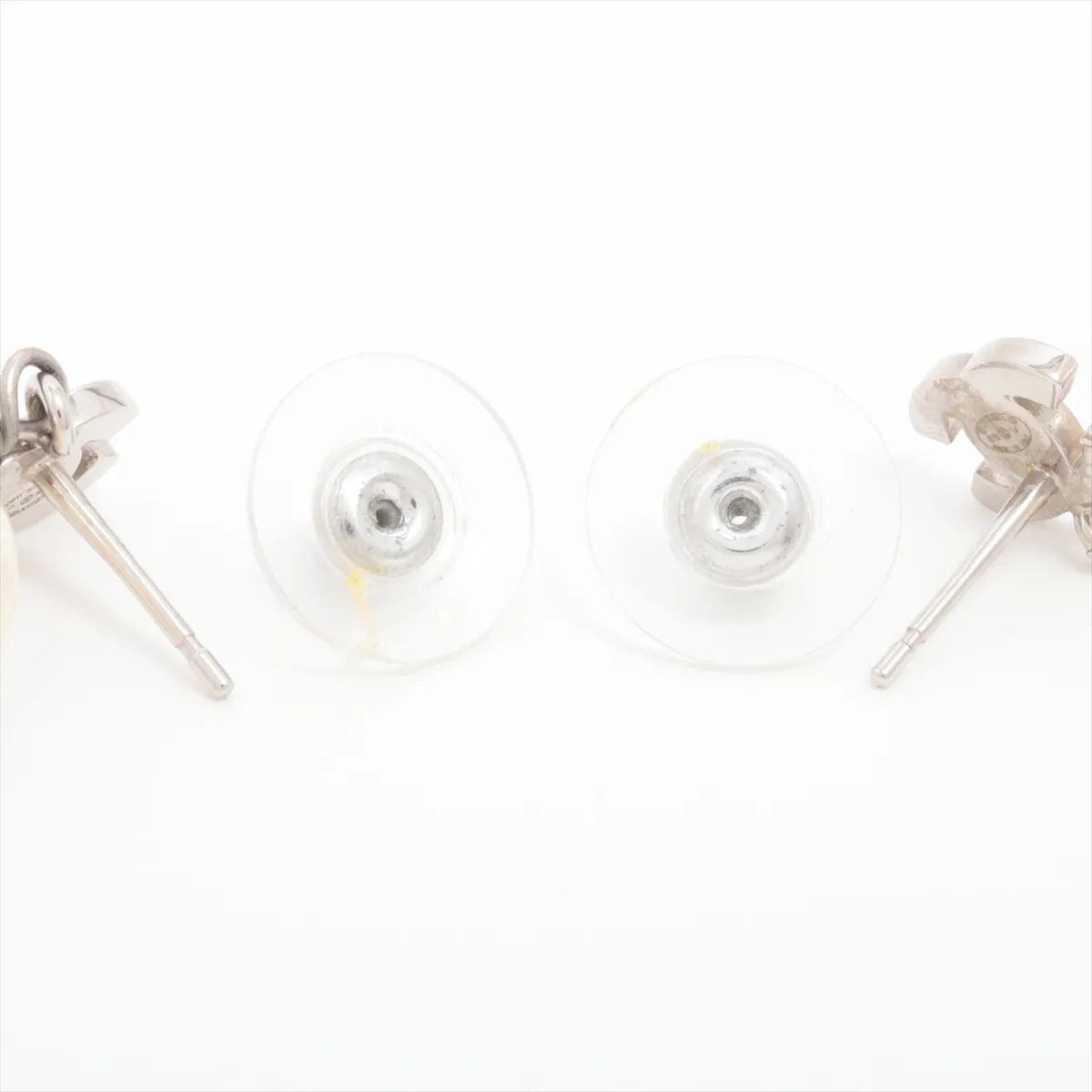 Cocomark B19V Earrings (for both ears) Metal x Rhinestone x Fake Pearl Silver — view 4