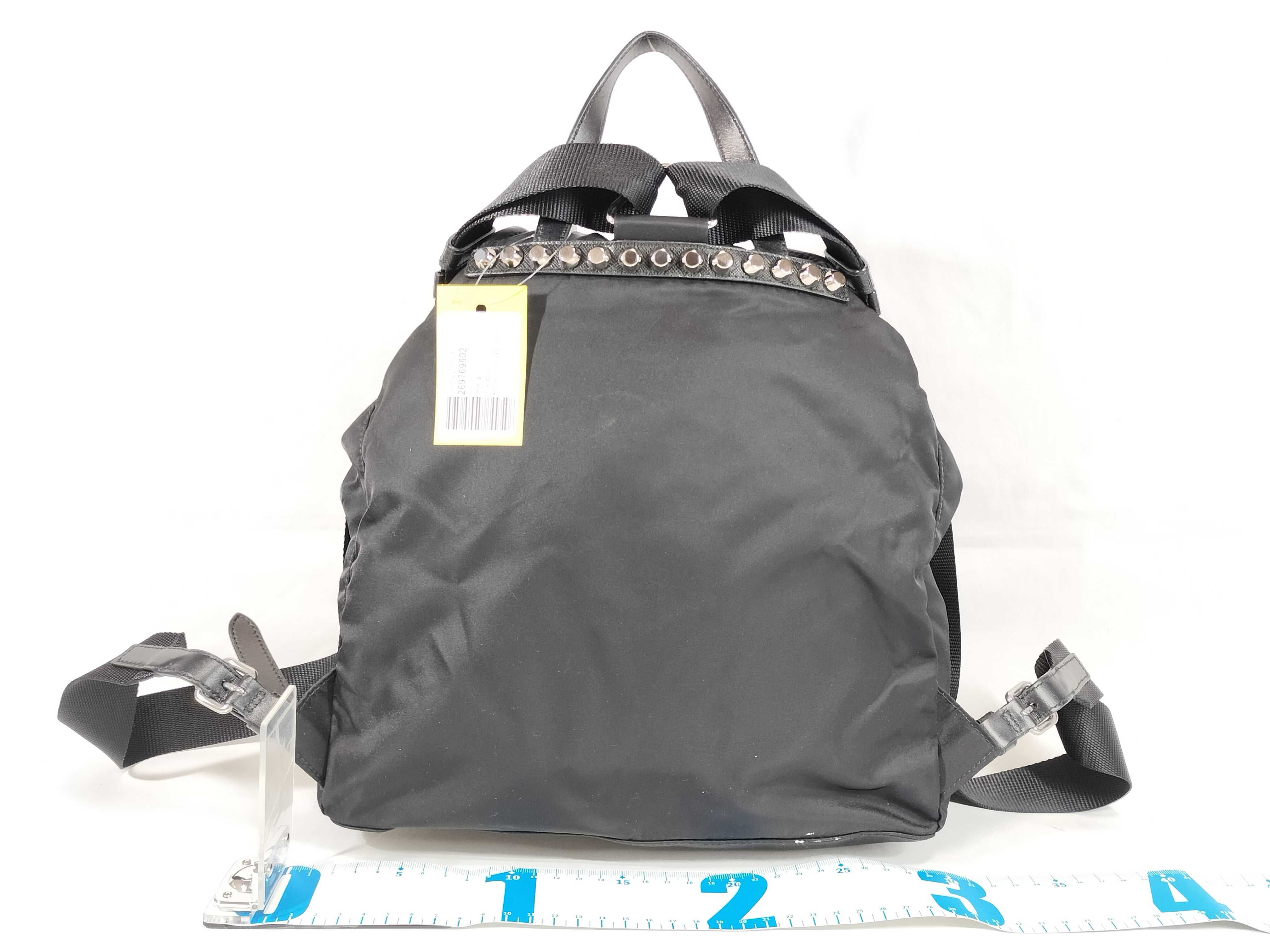 Nylon Saffiano/Tessuto/Nero Backpack — view 2