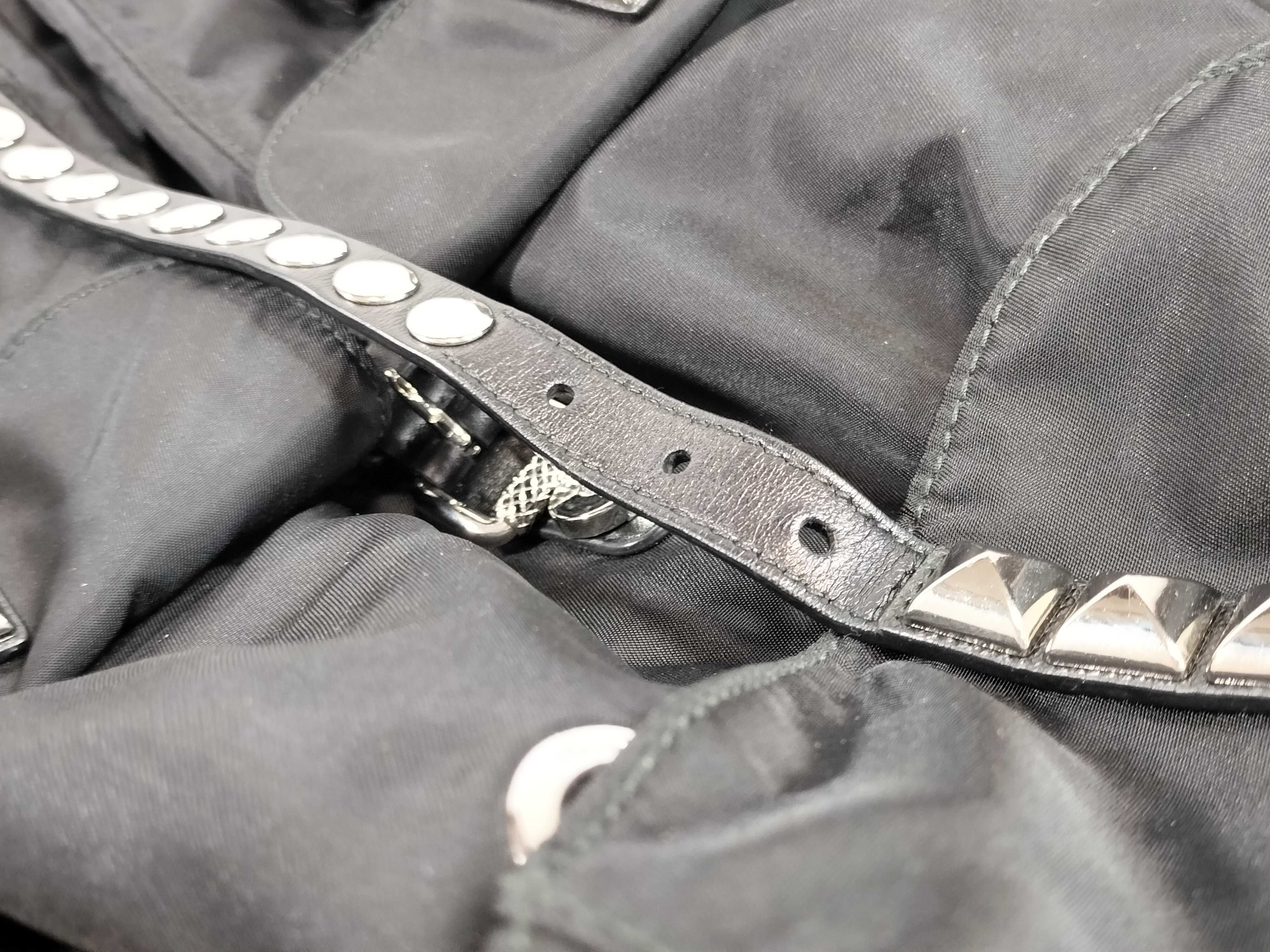 Nylon Saffiano/Tessuto/Nero Backpack — view 13