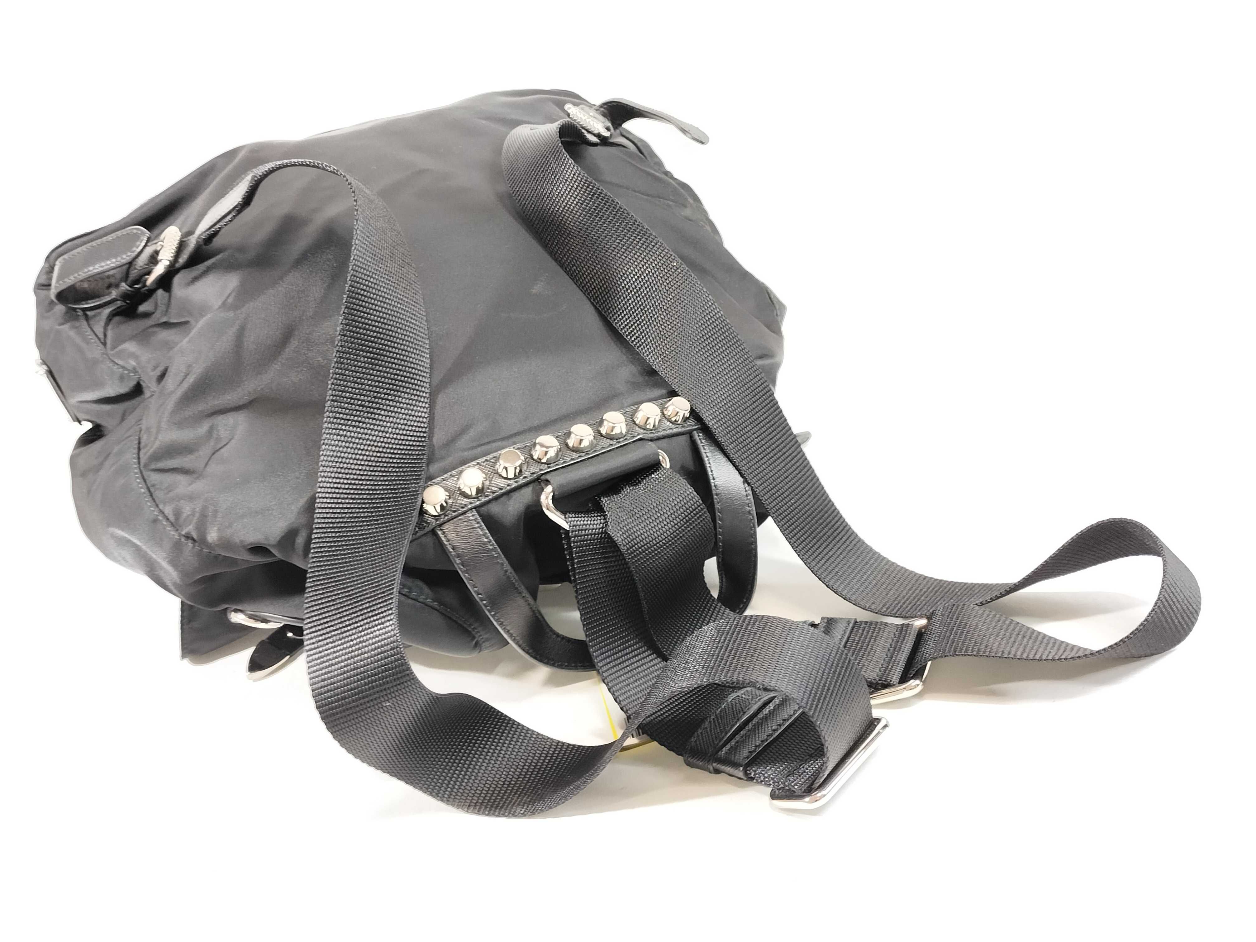 Nylon Saffiano/Tessuto/Nero Backpack — view 3