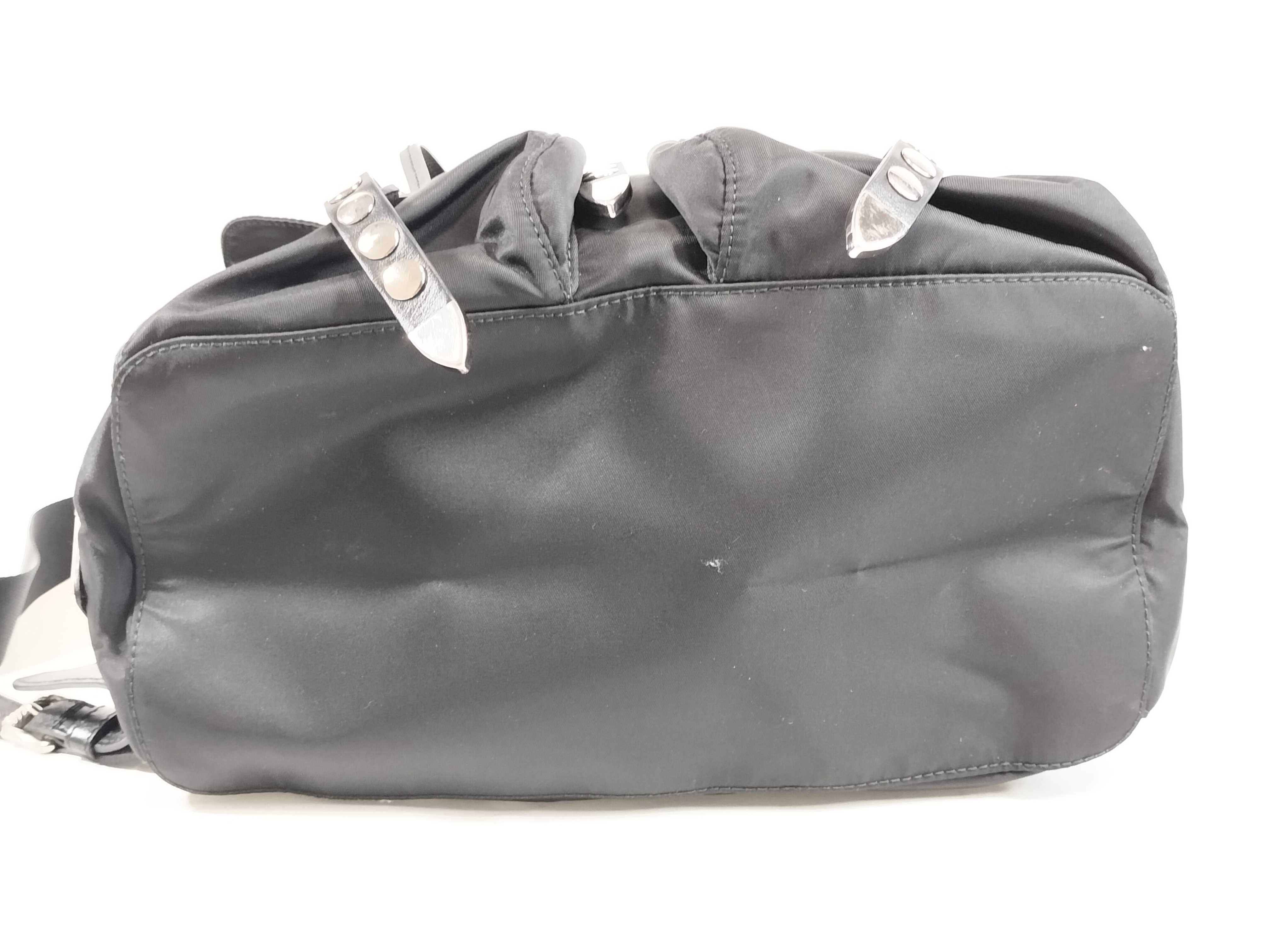 Nylon Saffiano/Tessuto/Nero Backpack — view 7