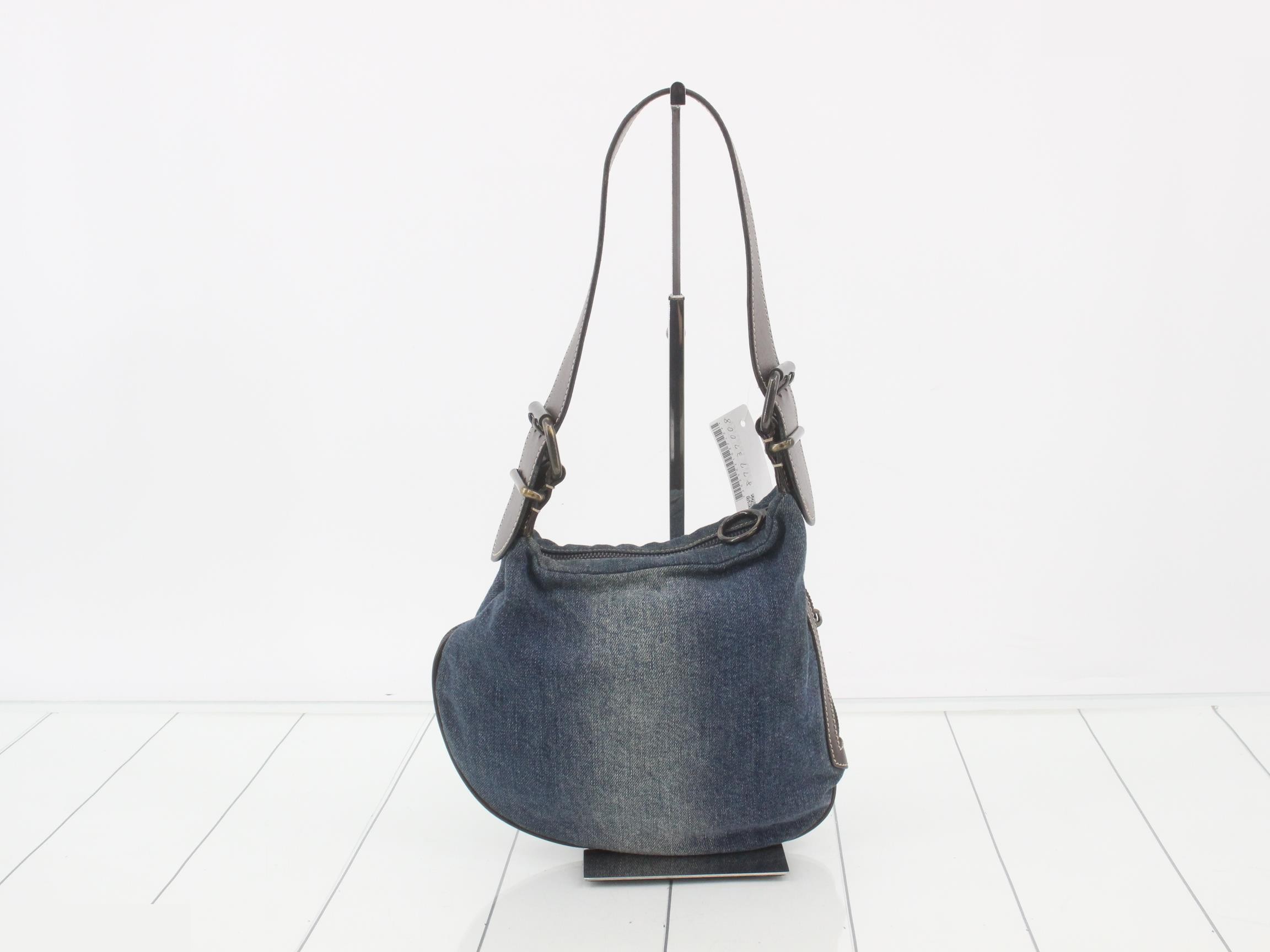 Denim one shoulder bag — view 2