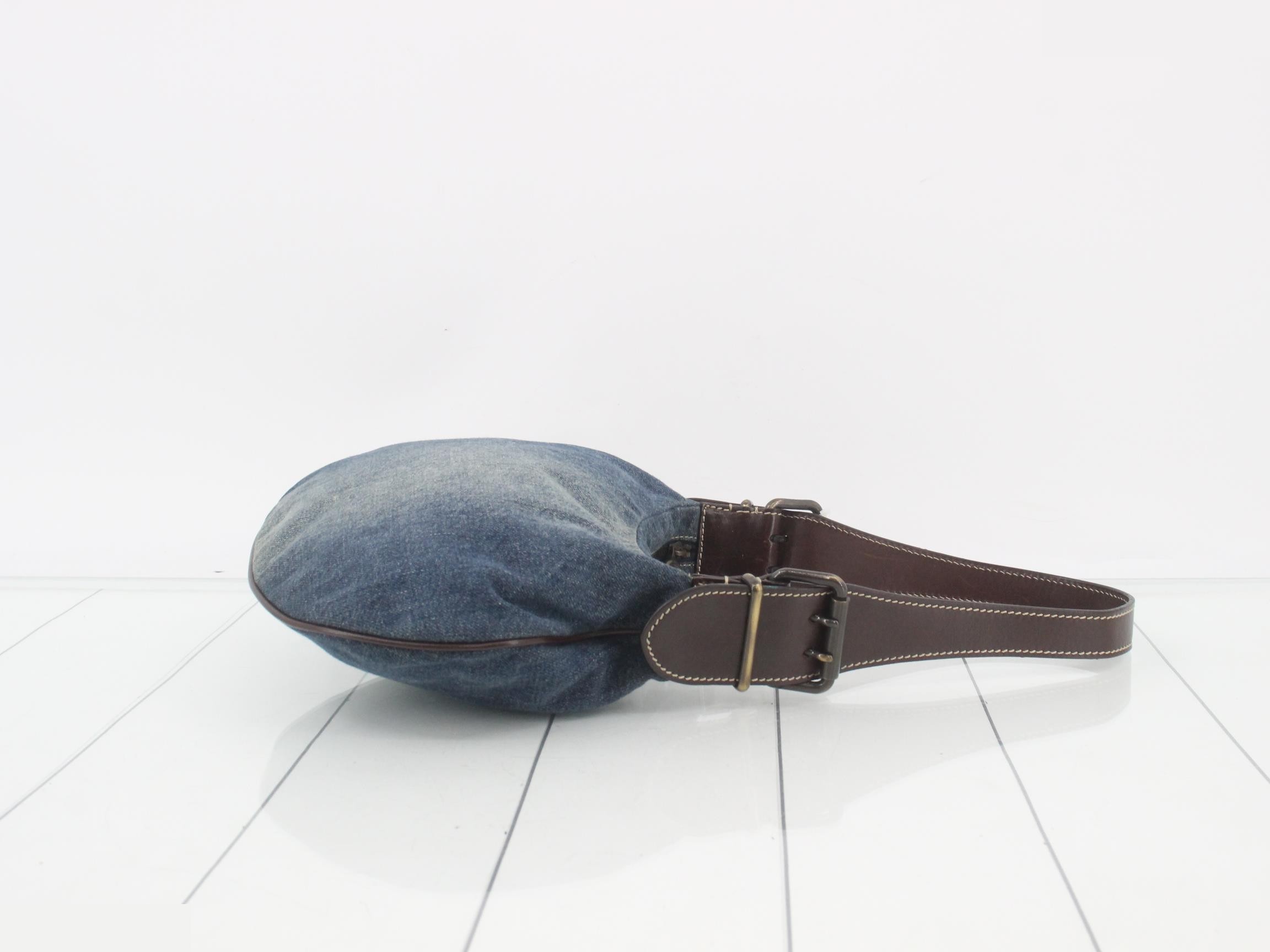 Denim one shoulder bag — view 3