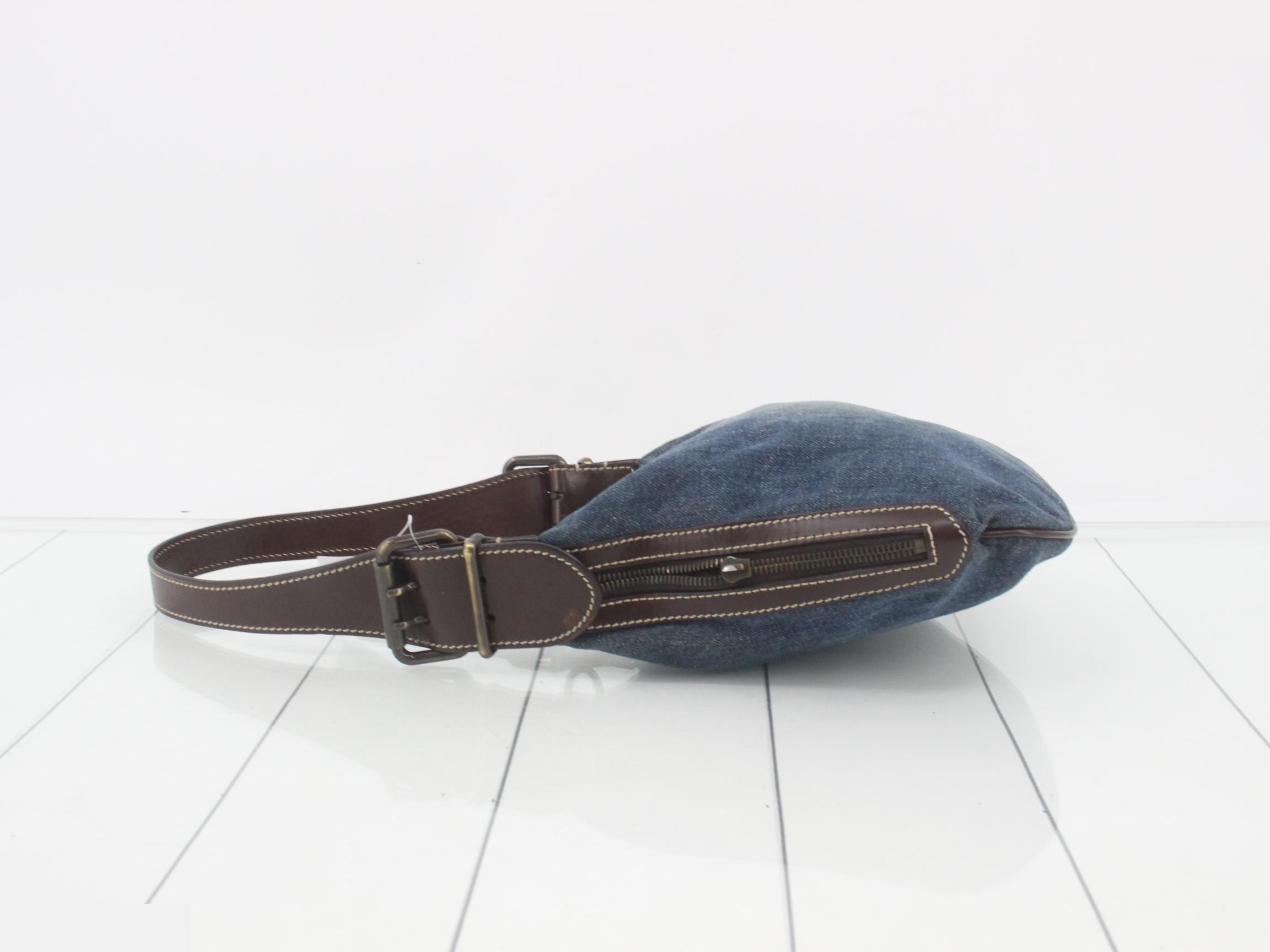 Denim one shoulder bag — view 4
