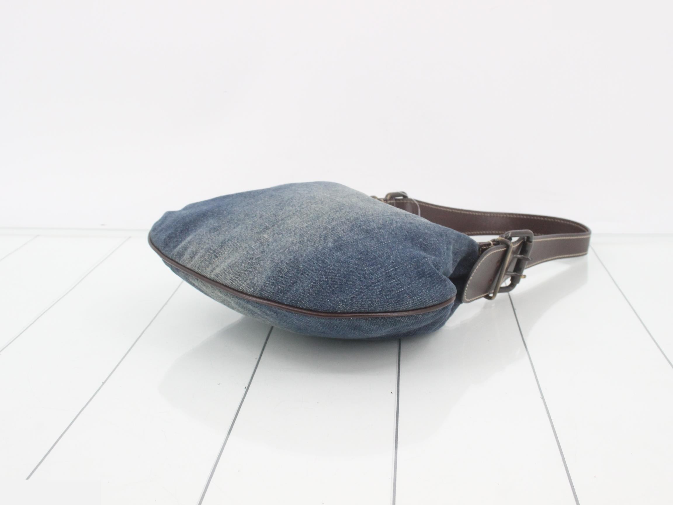 Denim one shoulder bag — view 6