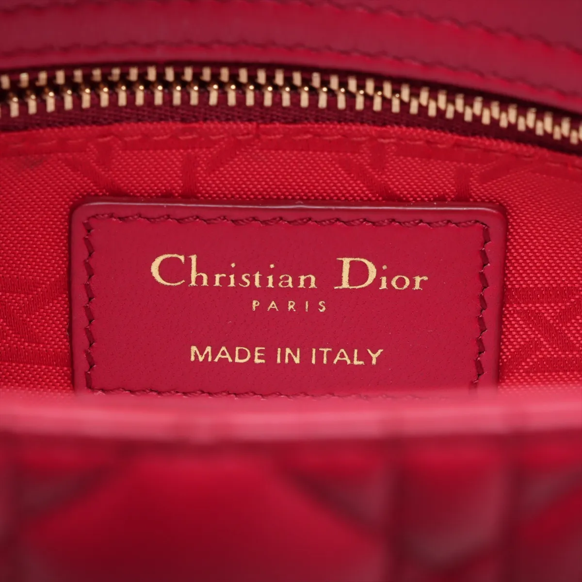 Cannage My Lady Dior Leather 2WAY Handbag Red with Charm — view 11
