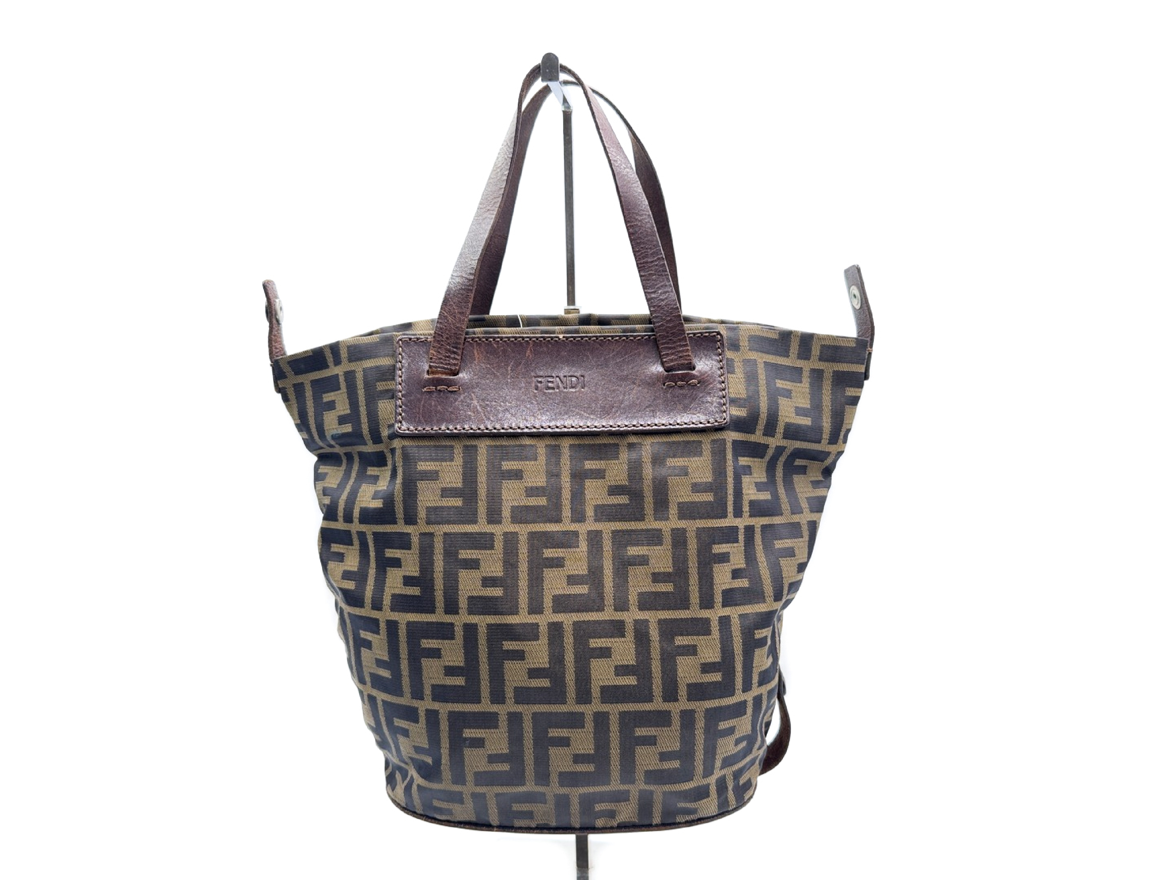 Zucca pattern leather handbag