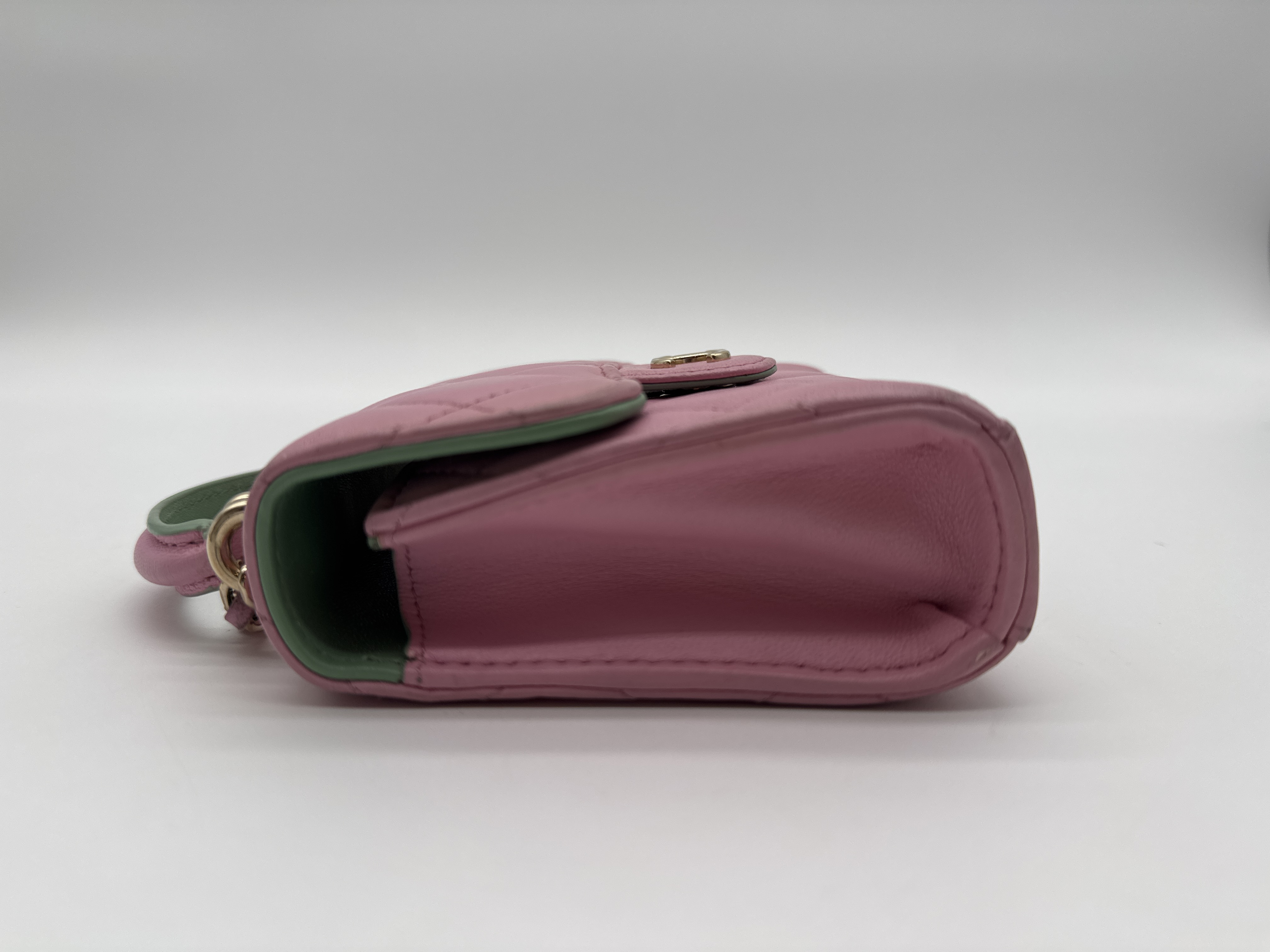 Lambskin Top Handle Shoulder Bag Handbag — view 4