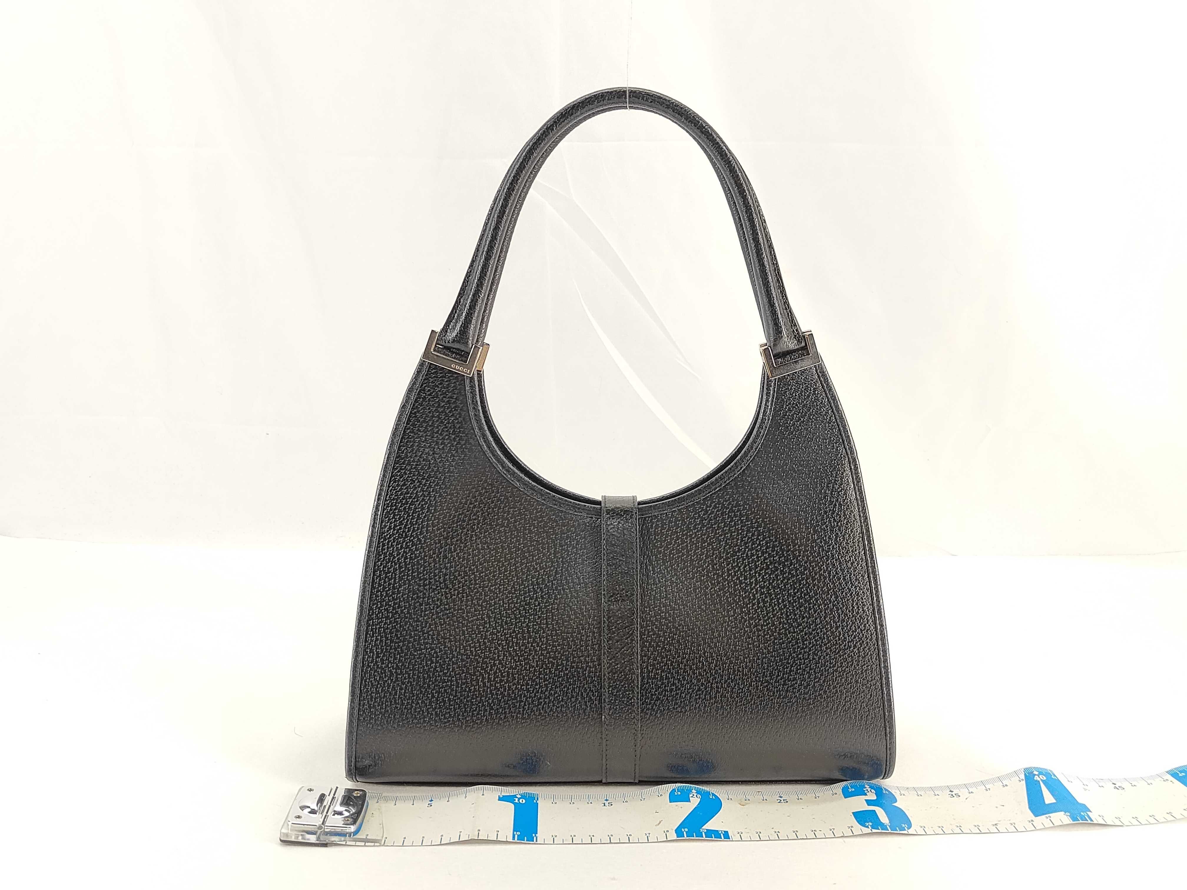 Jackie Leather Shoulder Bag (Black) — view 2