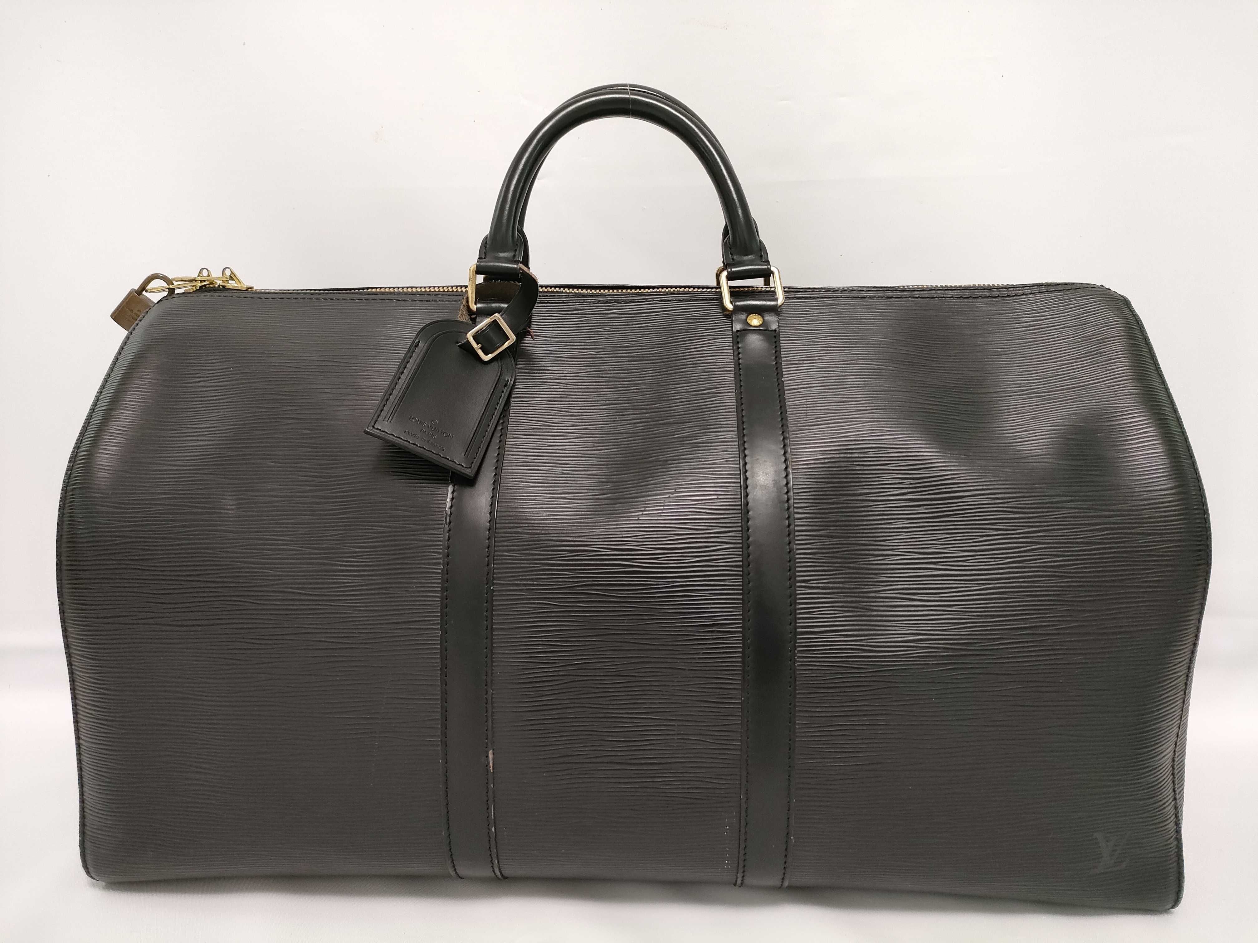 Epi Keepall 50 M42962 SP0051 Black Boston Bag