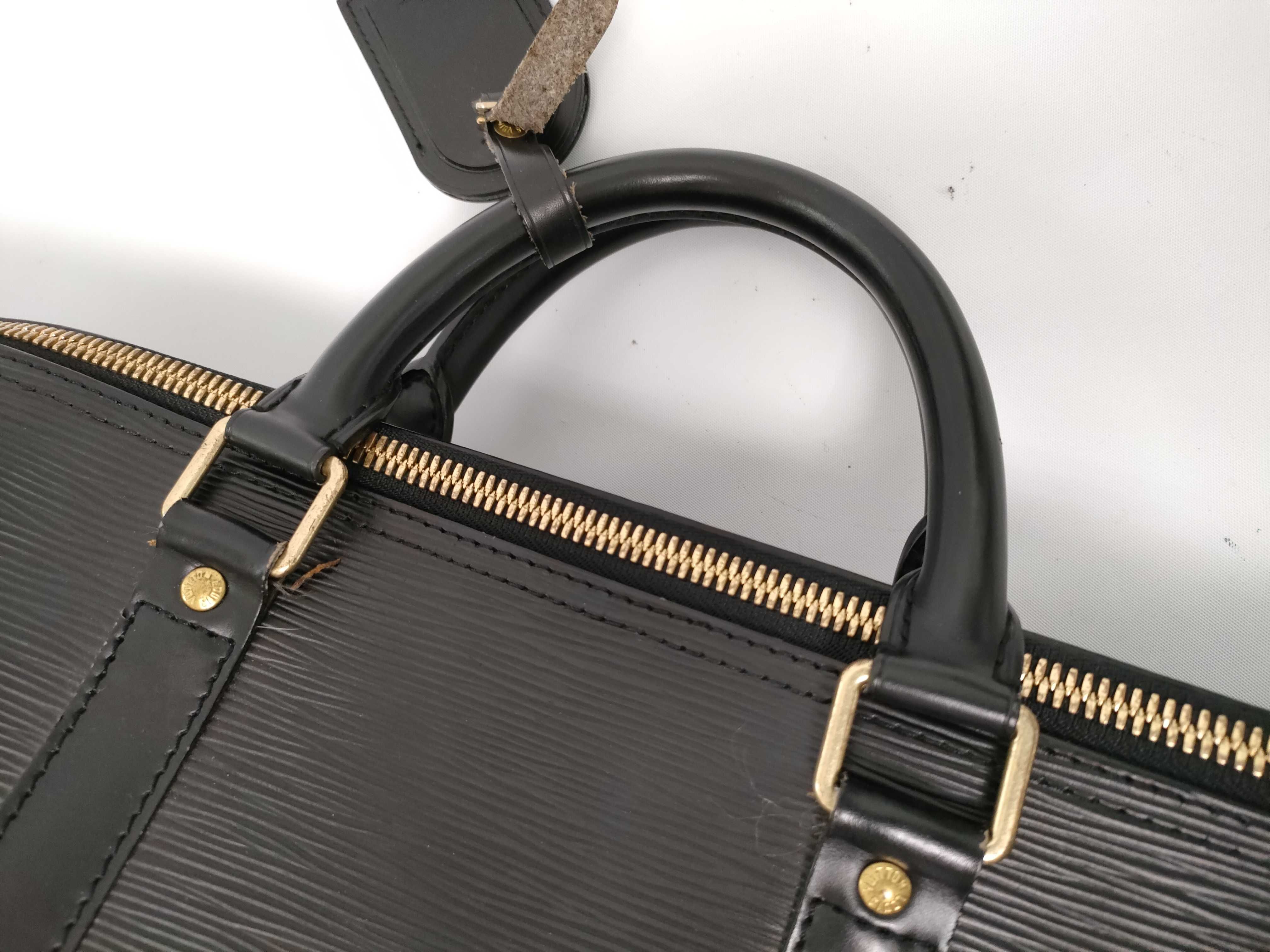 Epi Keepall 50 M42962 SP0051 Black Boston Bag — view 6