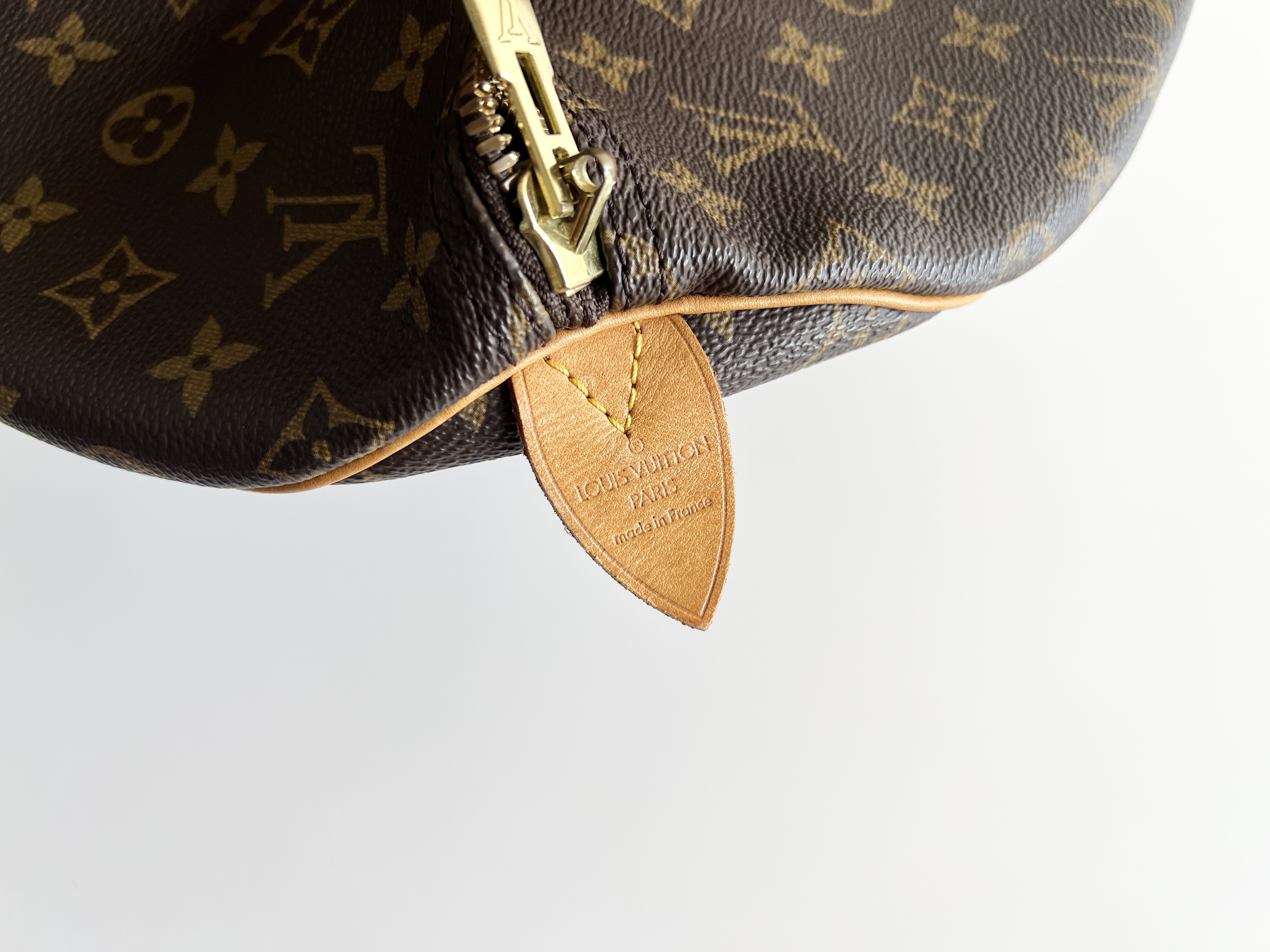 Keepall 55 Monogram Leather Handbag Boston Bag — view 8