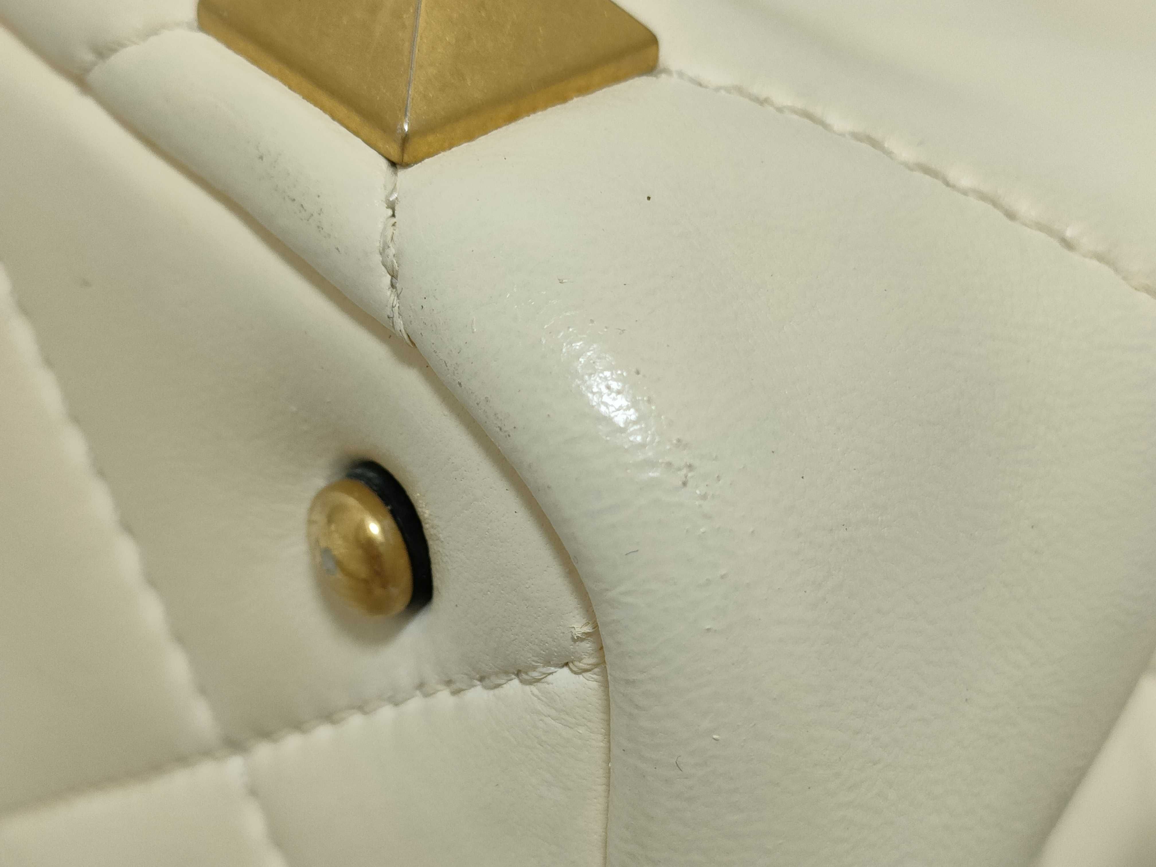 Roman Stud Ivory Leather 2-Way Handbag — view 6