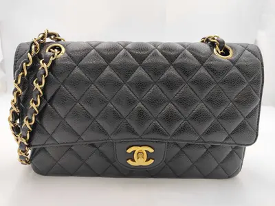 Matelassé 25 Caviar Skin Double Flap Chain Shoulder Bag (with seal, serial number in the 9 range)