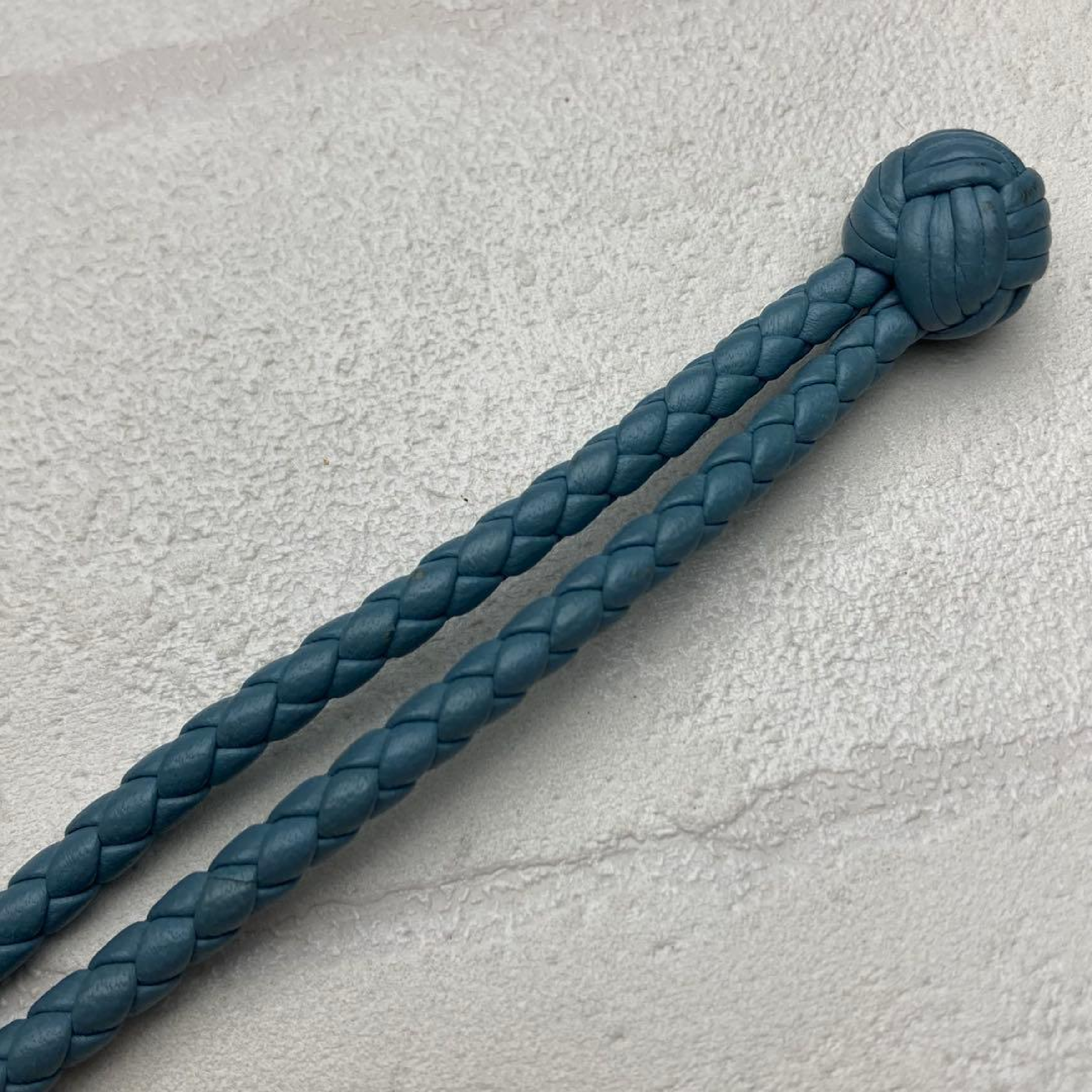 Leather Bracelet Blue Intrecciato Bangle Other Accessories — view 5