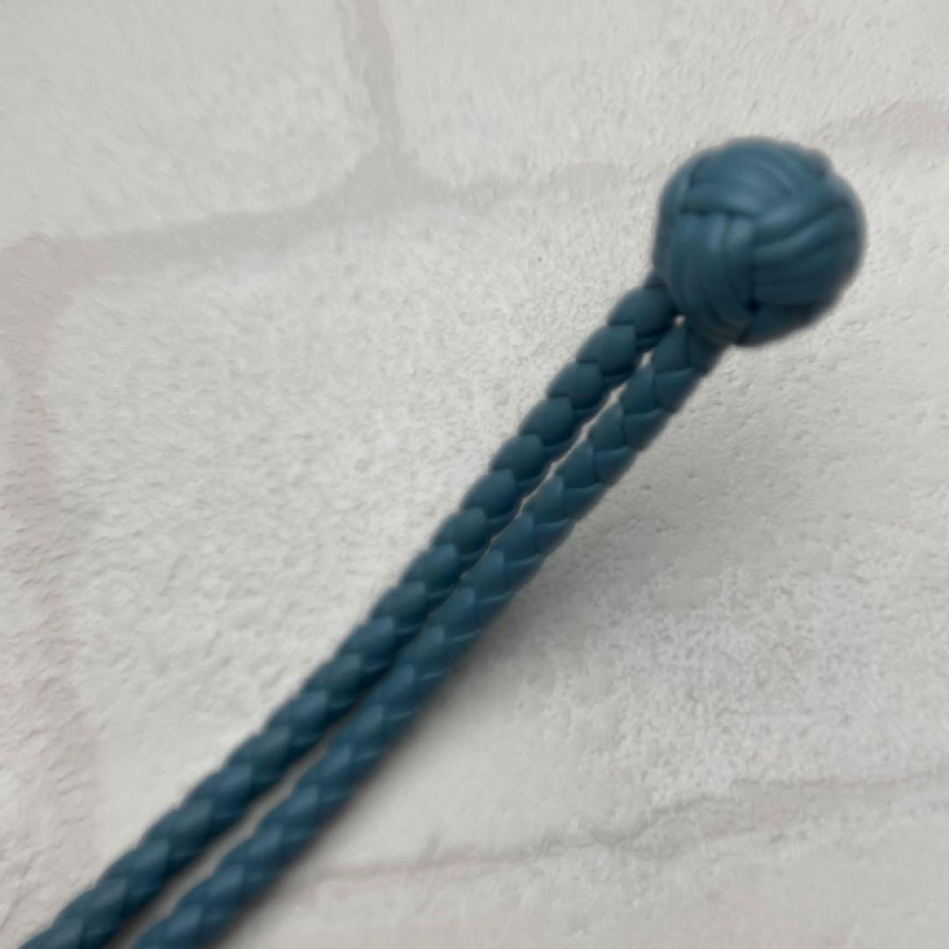 Leather Bracelet Blue Intrecciato Bangle Other Accessories — view 7