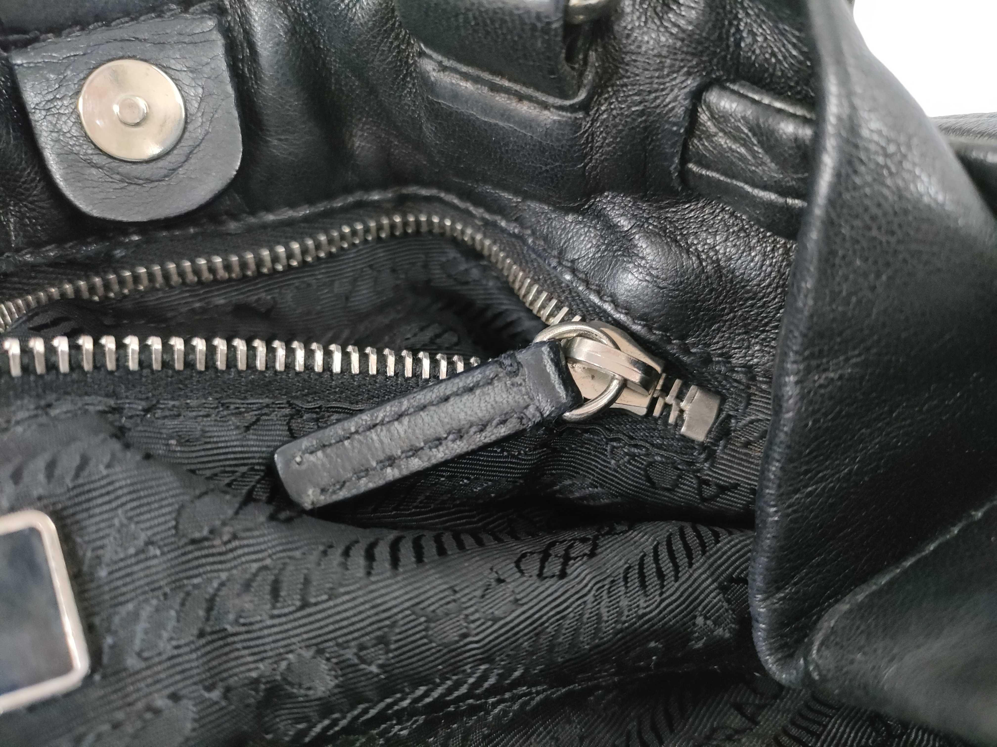 All-Leather Nappa Triangle Logo Handbag — view 11