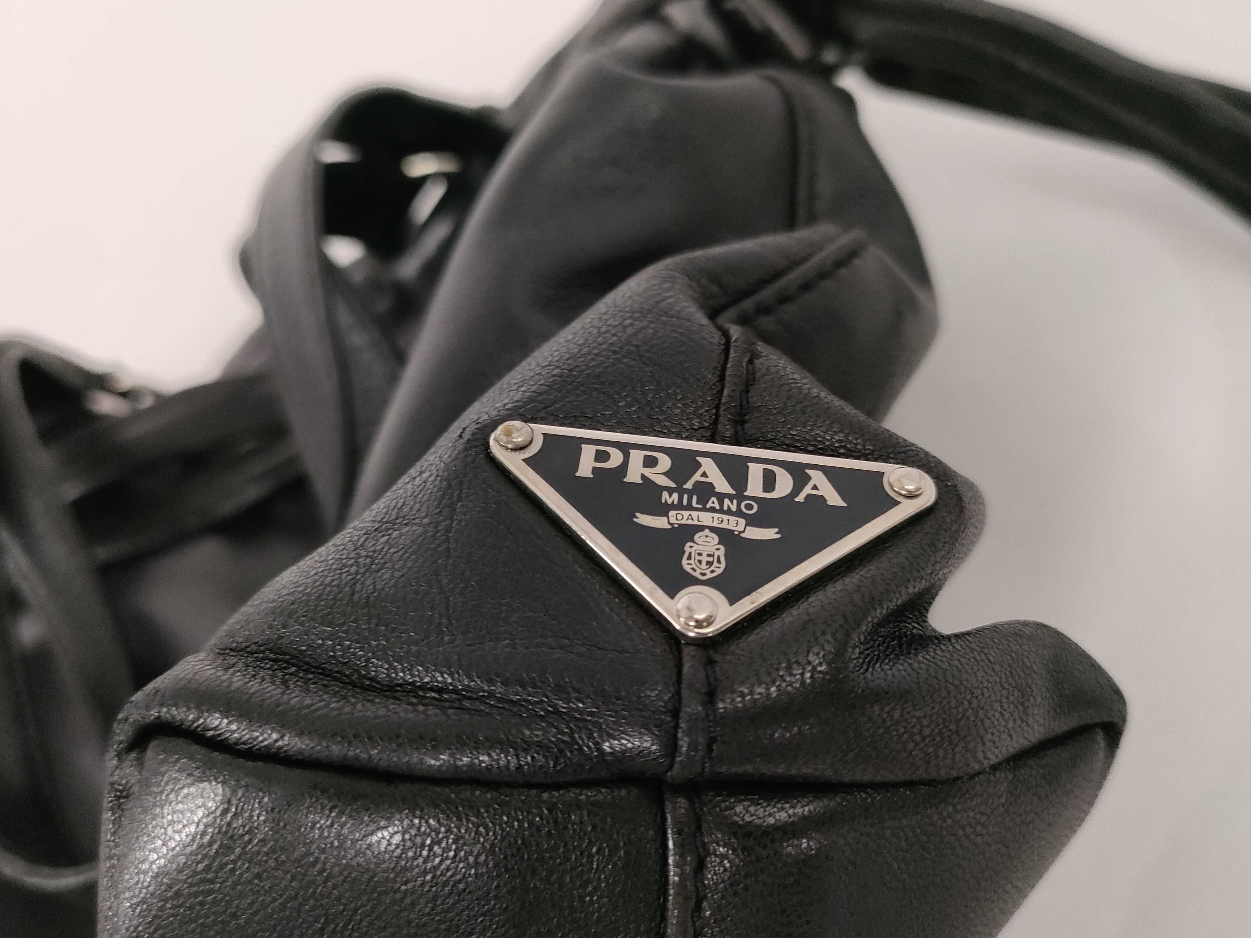 All-Leather Nappa Triangle Logo Handbag — view 15