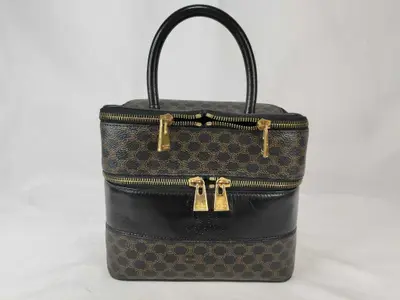 Black Macadam Pouch Bag Vanity Bag